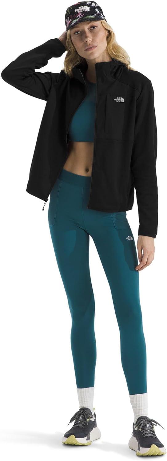 imageTHE NORTH FACE Womens TNF Performance Fleece Full Zip Hoodie Lightweight Hooded Top Elastic Binding amp Zip PocketsTnf Black