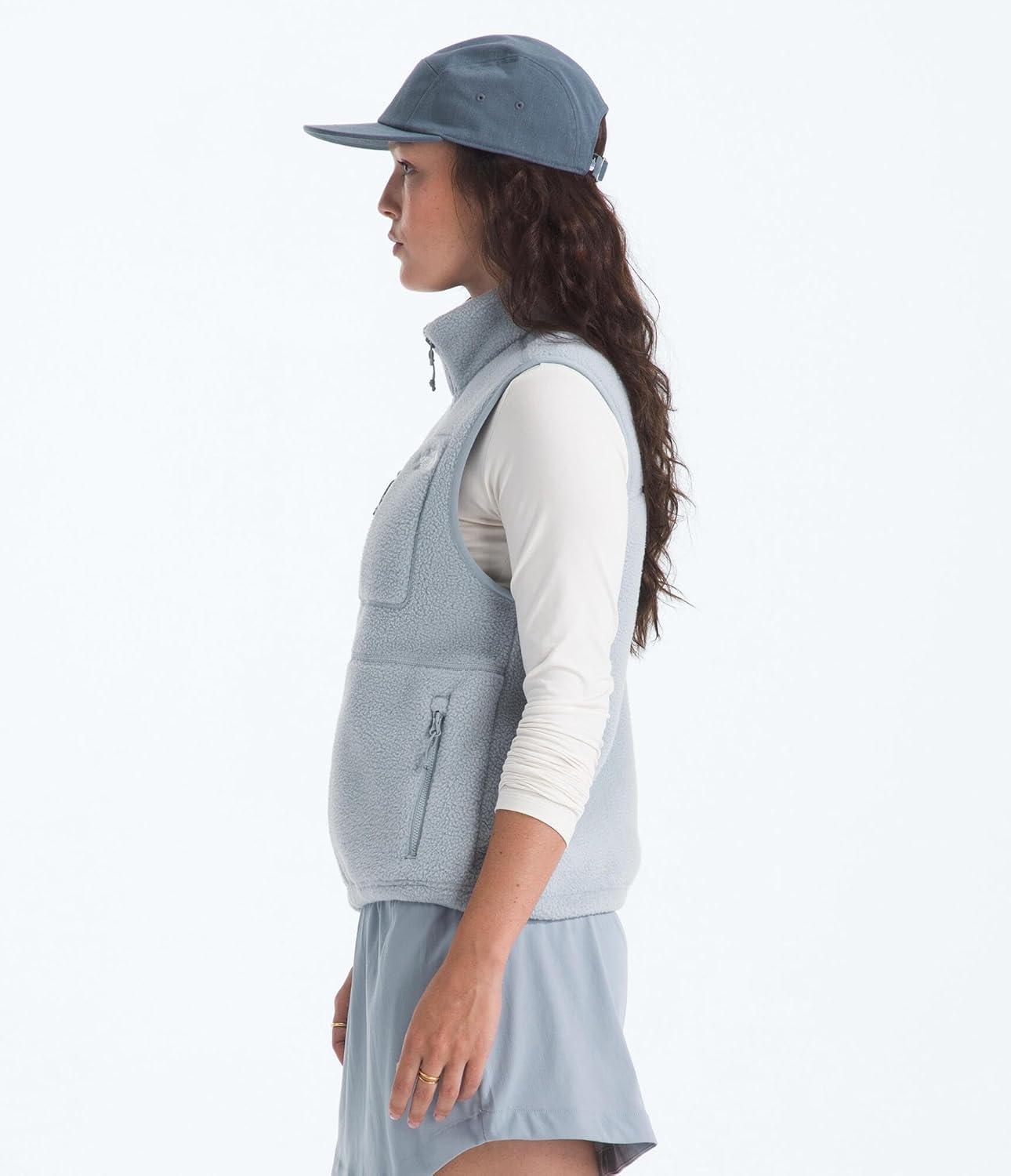 imageTHE NORTH FACE Womens Yumiori Vest Lightweight Fleece Zip Up With Stretch Binding Internal Cinch Cord amp Zip PocketsFrost Grey
