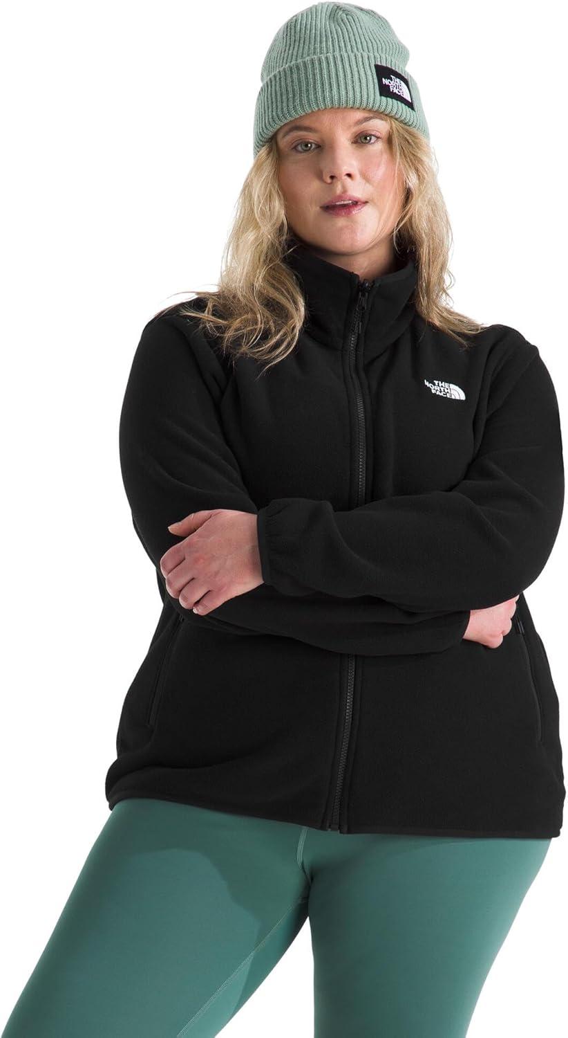 imageThe North Face Womens Glacier Fleece Jacket Standard amp Plus Size Soft Pullover With Zippered Hand PocketsTnf Black