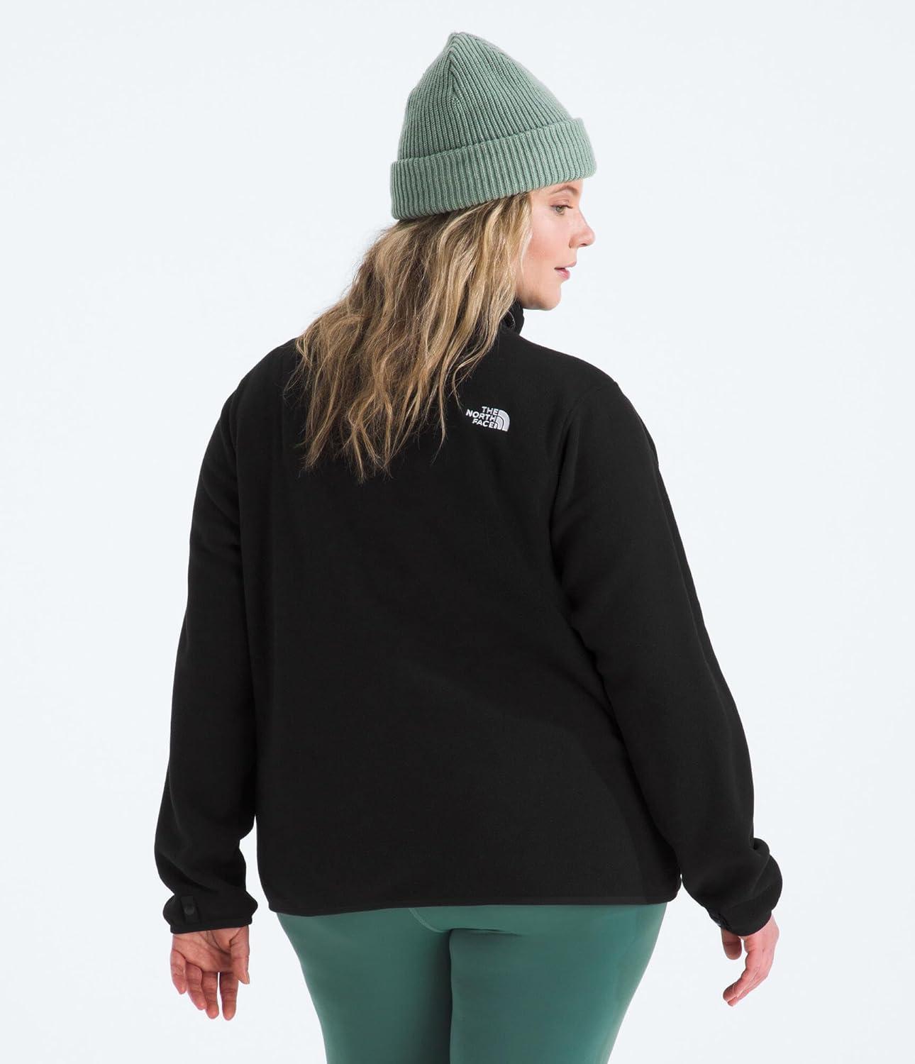 imageThe North Face Womens Glacier Fleece Jacket Standard amp Plus Size Soft Pullover With Zippered Hand PocketsTnf Black