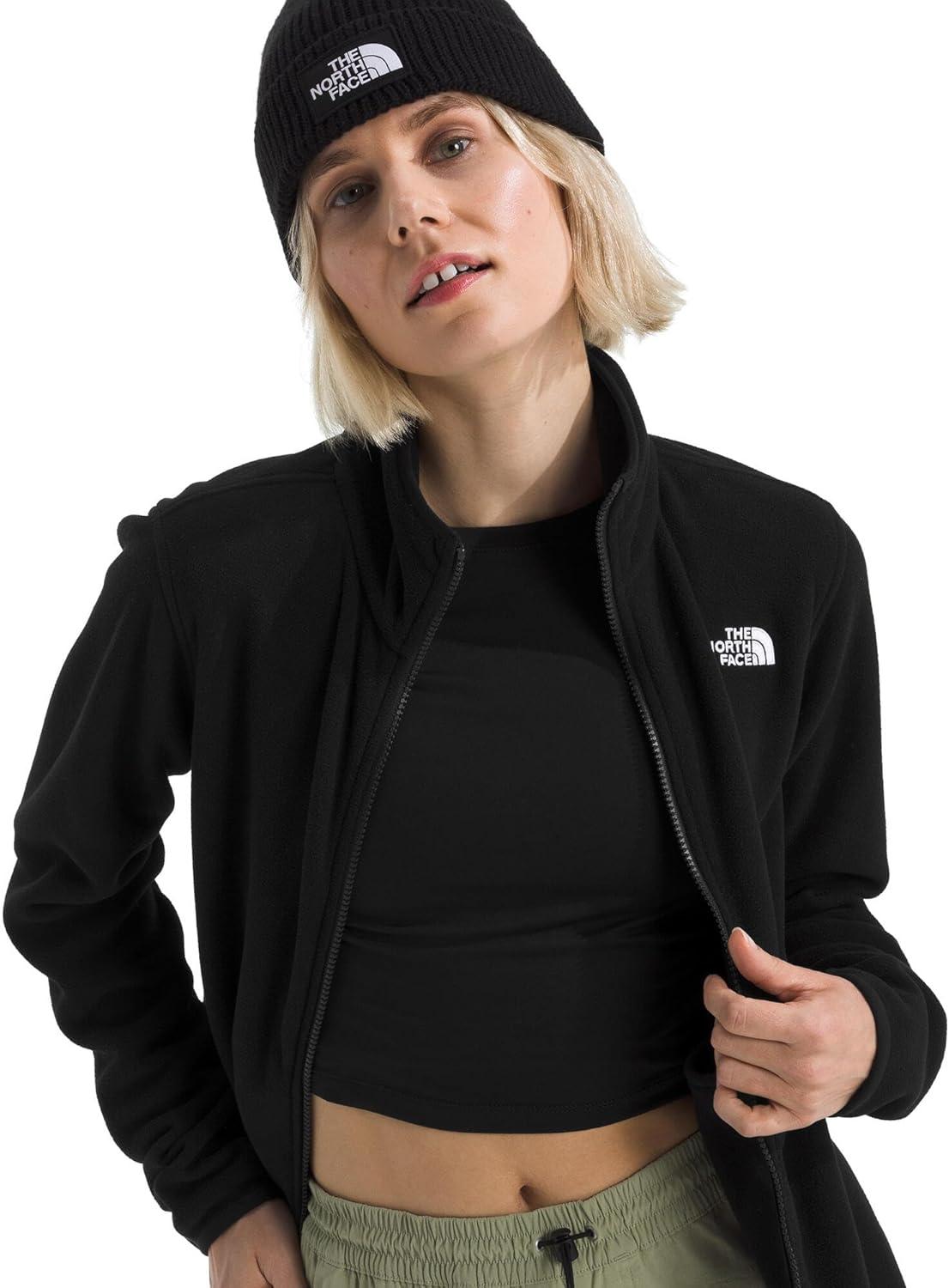 imageThe North Face Womens Glacier Fleece Jacket Standard amp Plus Size Soft Pullover With Zippered Hand PocketsTnf Black