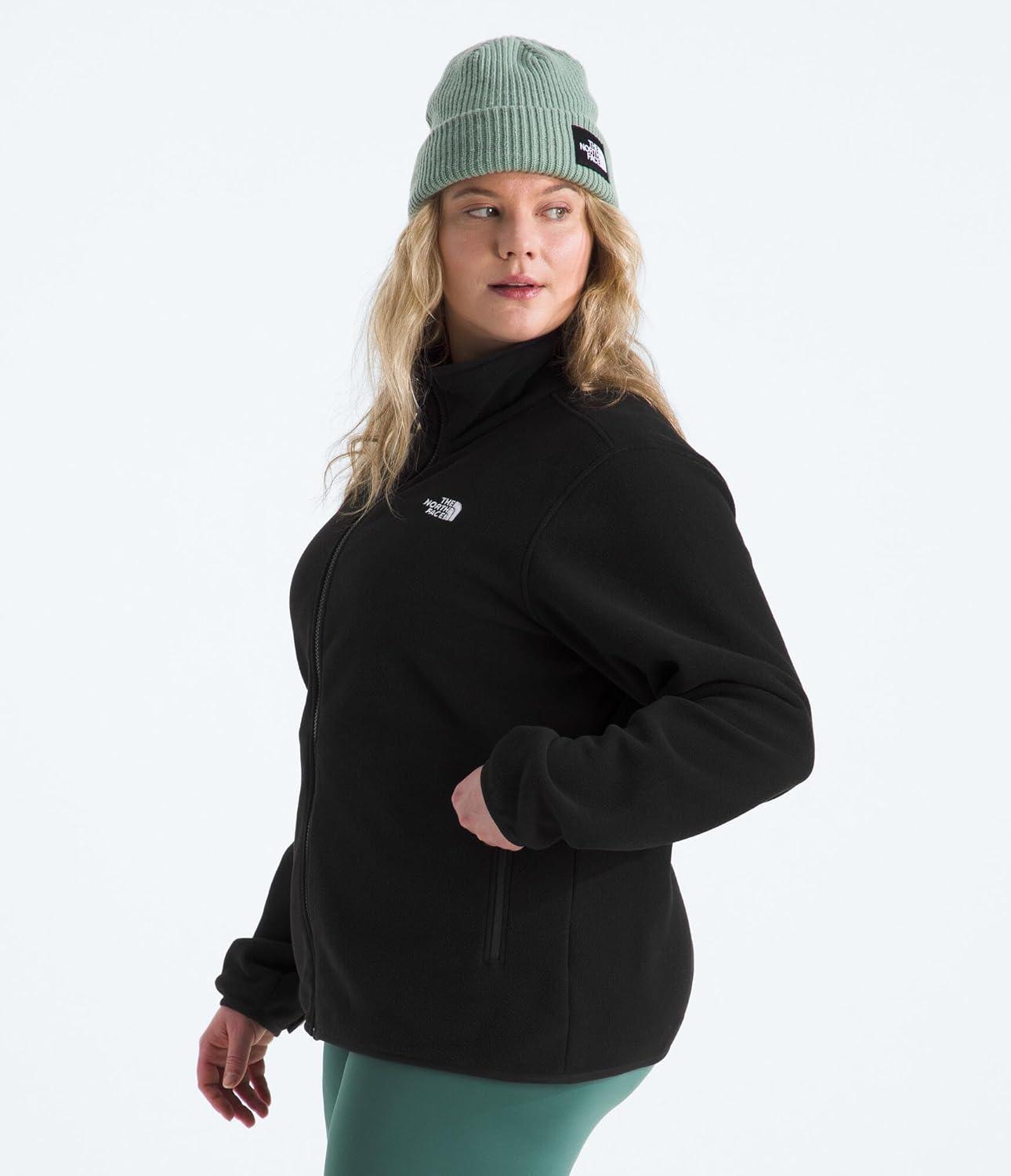 imageThe North Face Womens Glacier Fleece Jacket Standard amp Plus Size Soft Pullover With Zippered Hand PocketsTnf Black