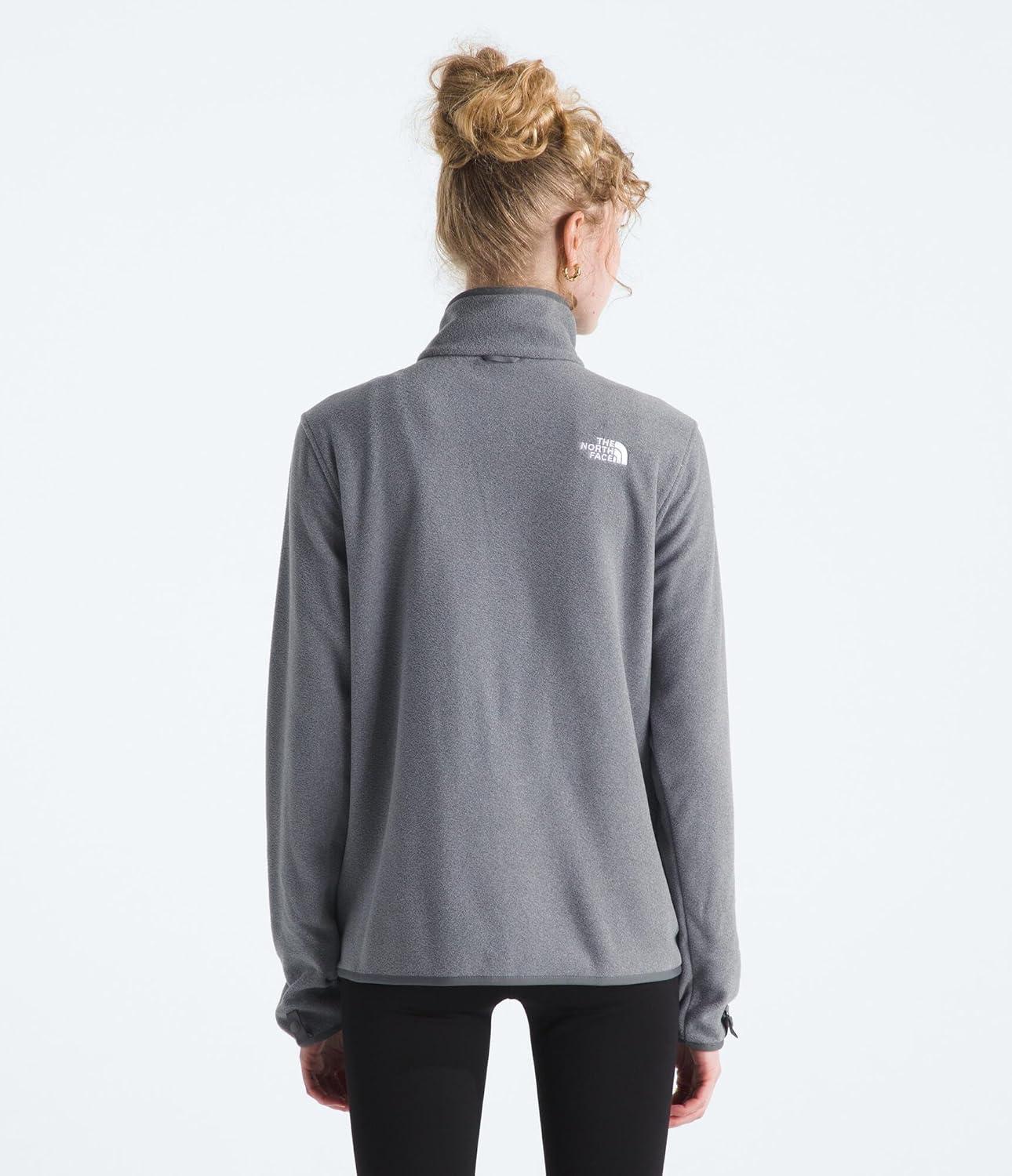 imageThe North Face Womens Glacier Fleece Jacket Standard amp Plus Size Soft Pullover With Zippered Hand PocketsTnf Mid Grey Heather
