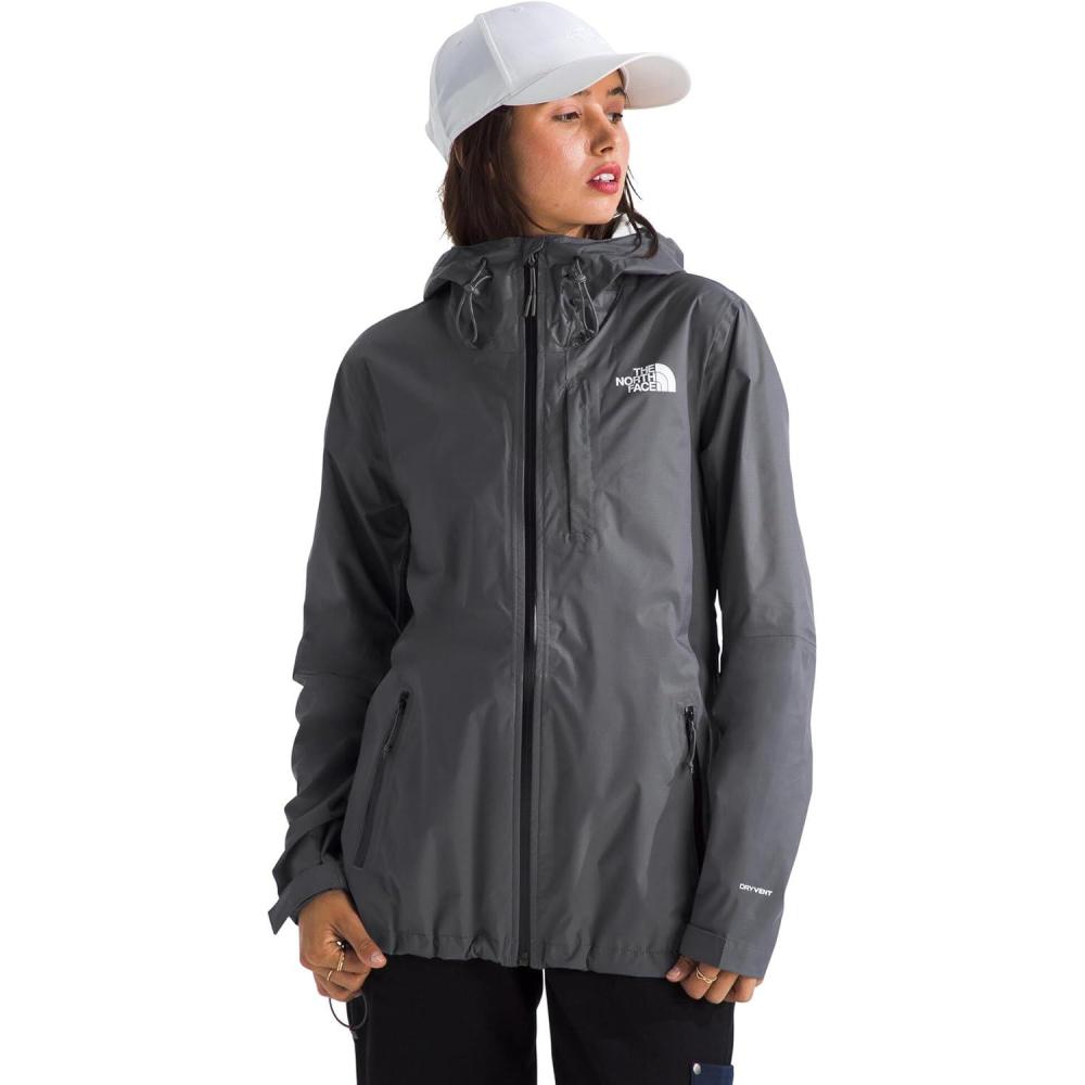 imageTHE NORTH FACE Womens Alta Vista Rain Jacket  3 Piece Hood With Adjustable Cinchcord Waterproof BreathableSmoked Pearl