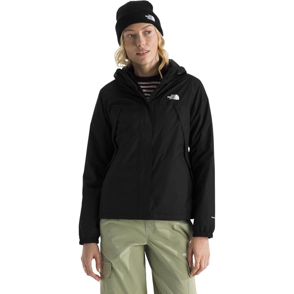 imageTHE NORTH FACE Womens Antora Triclimate Jacket Waterproof Shell Warm Inner Fleece Layer Adjustable Hood With DrawcordTnf Black