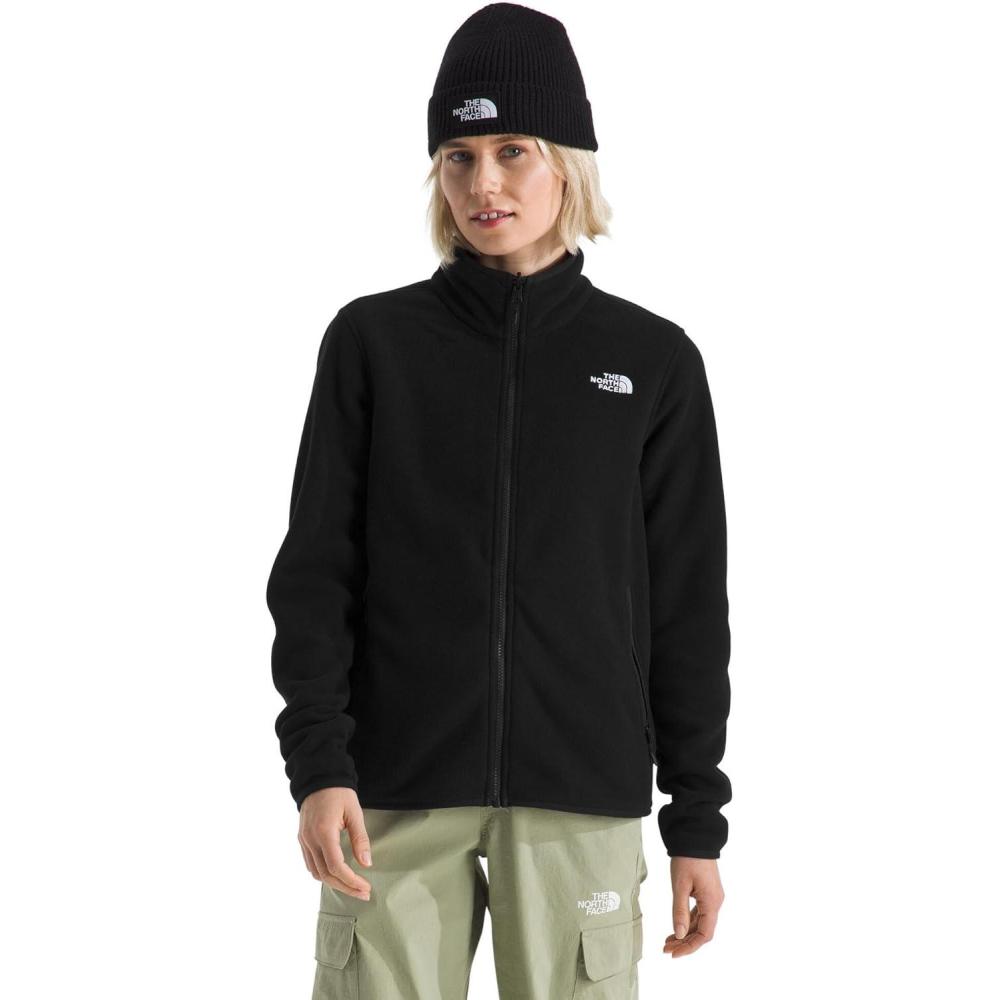 imageThe North Face Womens Glacier Fleece Jacket Standard amp Plus Size Soft Pullover With Zippered Hand PocketsTnf Black