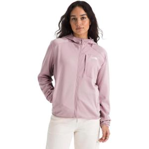 THE NORTH FACE Women’s TNF Performance Fleece Full Zip Hoodie | Lightweight Hooded Top, Elastic Binding & Zip Pockets(Metal Pink)