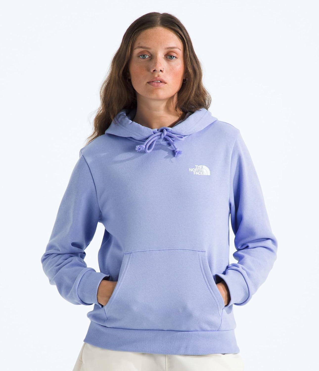imageTHE NORTH FACE Womens Evolution Box NSE Hoodie 2 Piece Hood With Drawcord Kangaroo Hand PocketPeriwinkle Glow