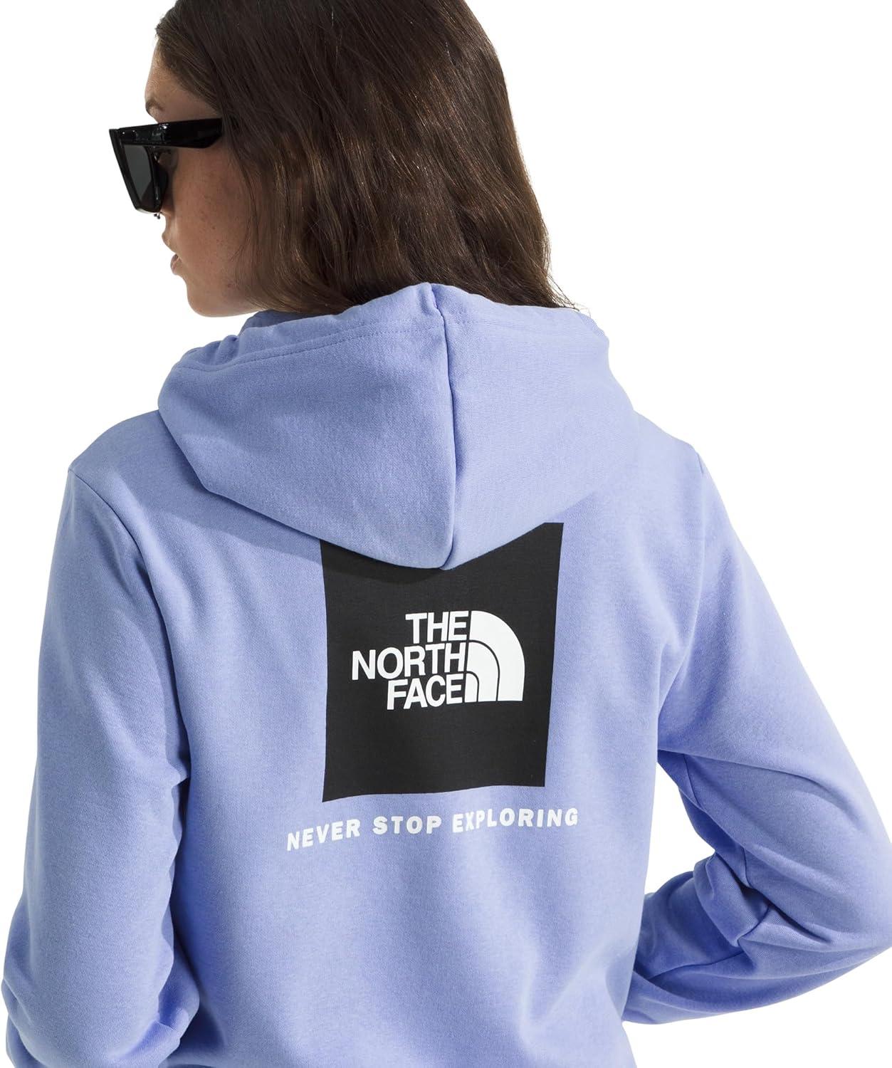 imageTHE NORTH FACE Womens Evolution Box NSE Hoodie 2 Piece Hood With Drawcord Kangaroo Hand PocketPeriwinkle Glow