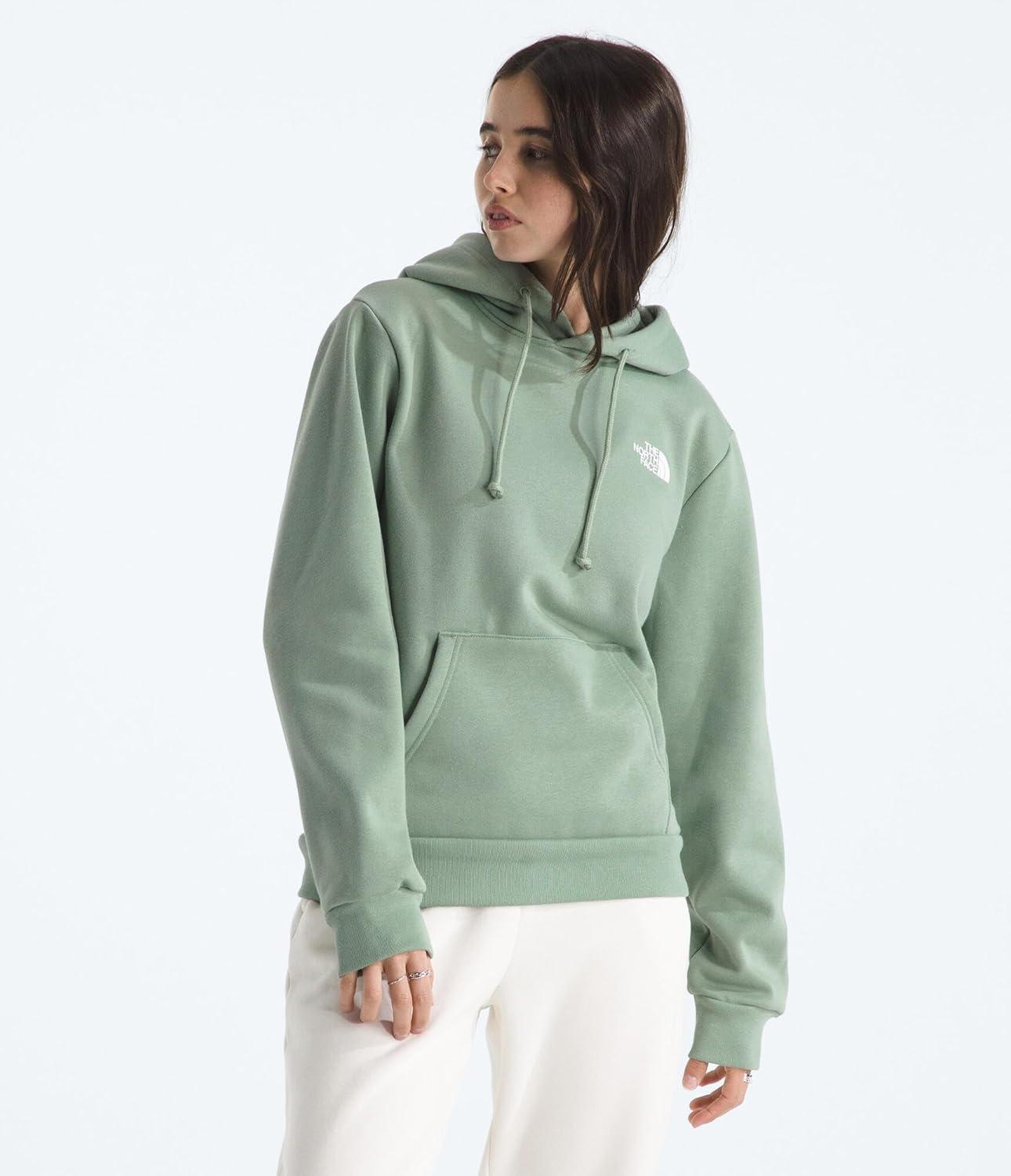 imageTHE NORTH FACE Womens Evolution Box NSE Hoodie 2 Piece Hood With Drawcord Kangaroo Hand PocketSlate Moss