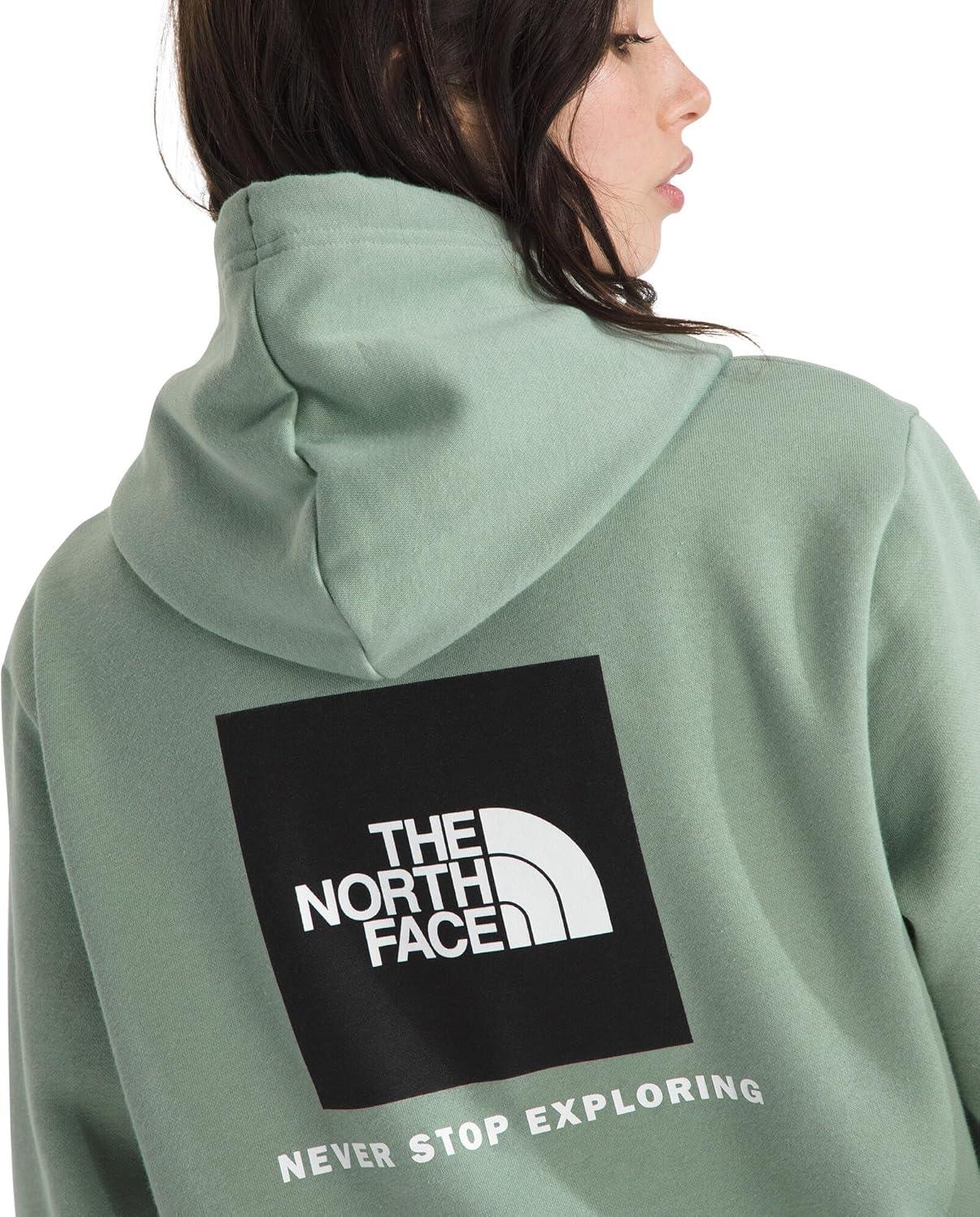 imageTHE NORTH FACE Womens Evolution Box NSE Hoodie 2 Piece Hood With Drawcord Kangaroo Hand PocketSlate Moss