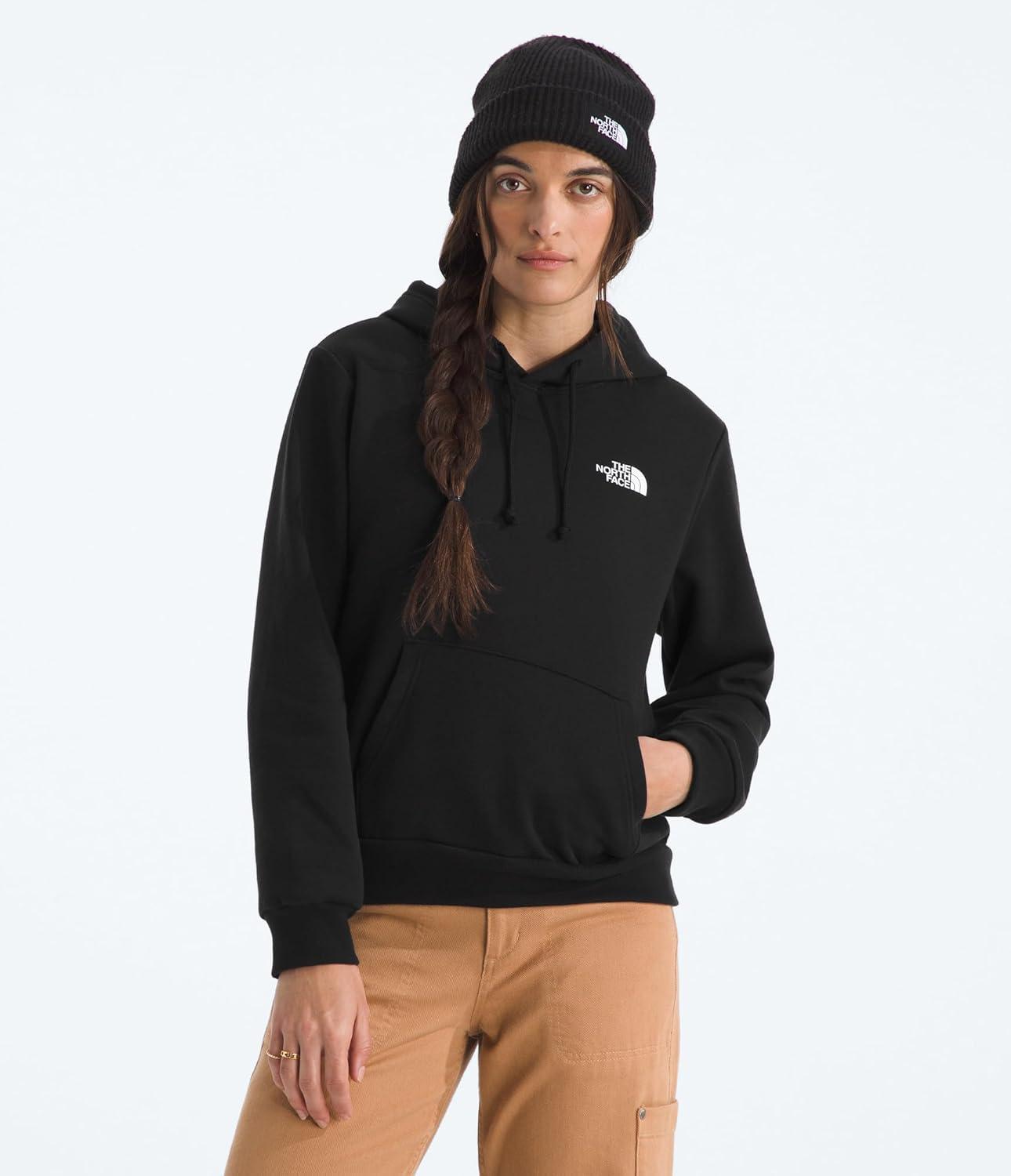 imageTHE NORTH FACE Womens Evolution Box NSE Hoodie 2 Piece Hood With Drawcord Kangaroo Hand PocketTnf Black
