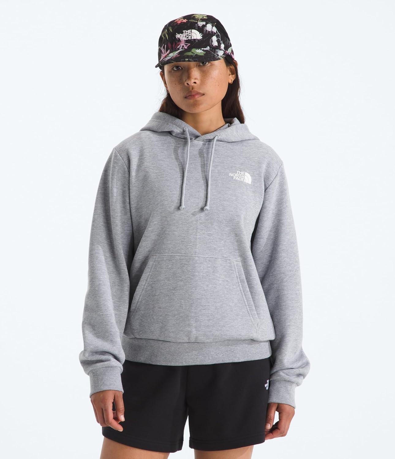 imageTHE NORTH FACE Womens Evolution Box NSE Hoodie 2 Piece Hood With Drawcord Kangaroo Hand PocketTnf Pale Grey Heather