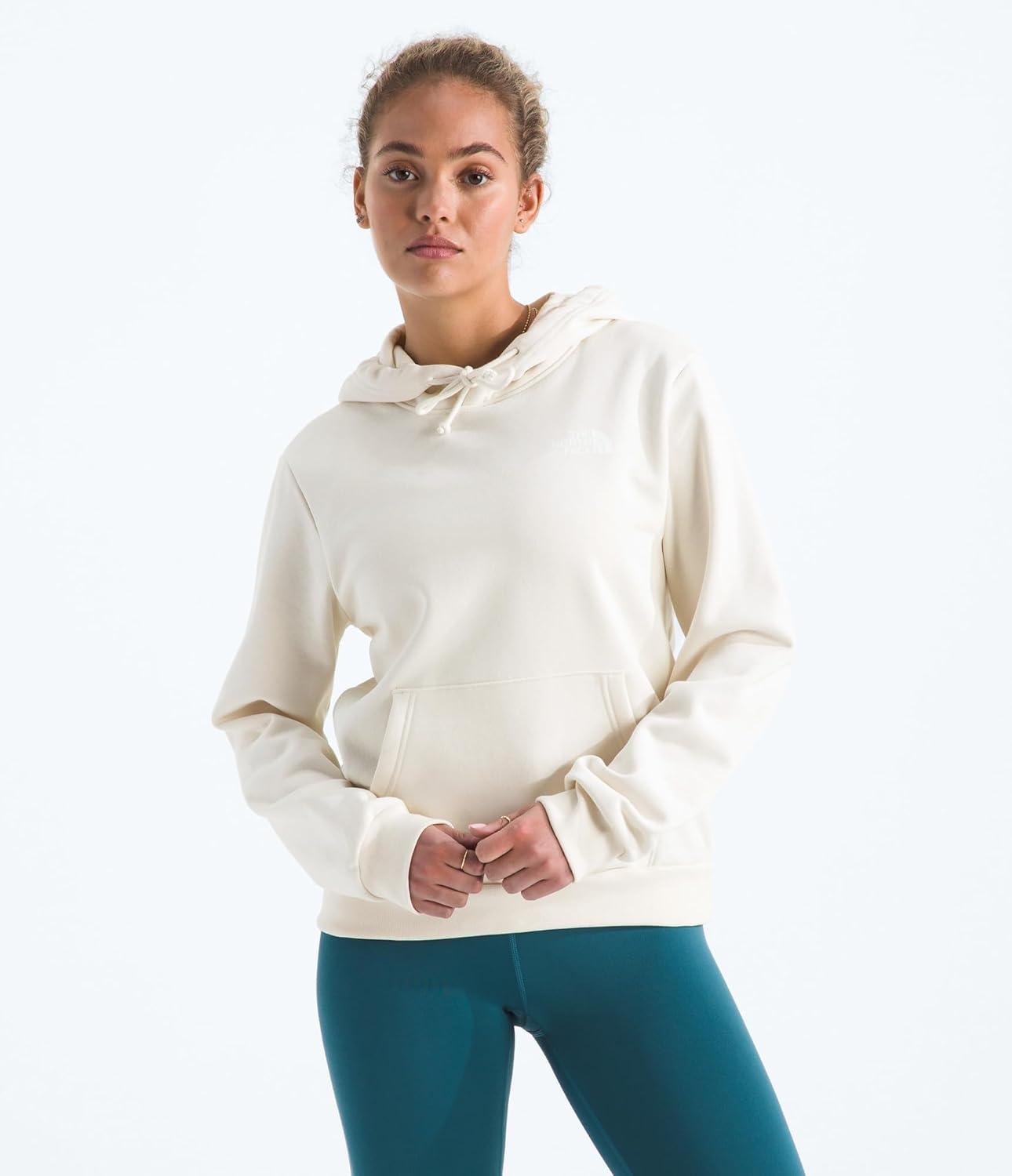 imageTHE NORTH FACE Womens Evolution Box NSE Hoodie 2 Piece Hood With Drawcord Kangaroo Hand PocketWhite Dune