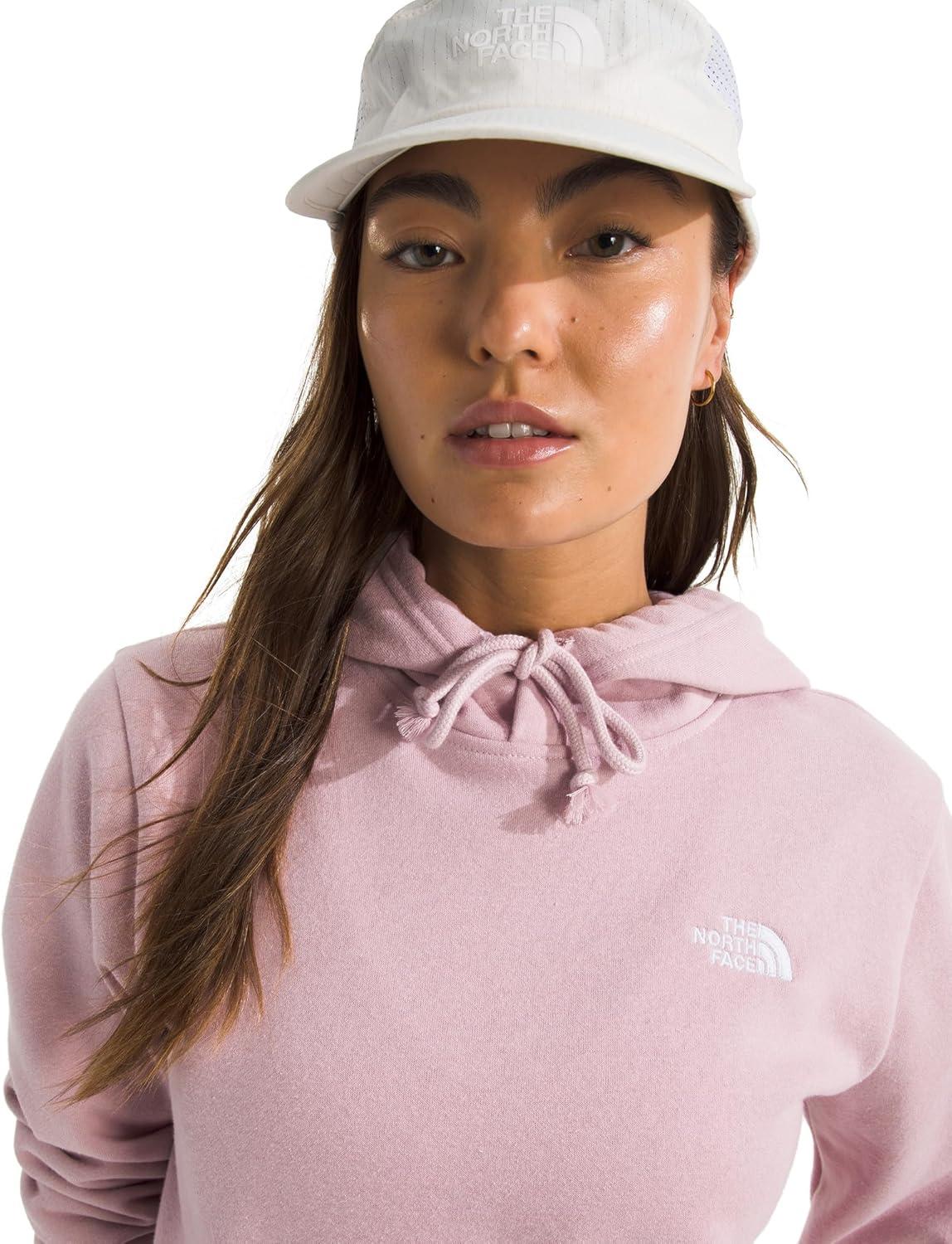 imageTHE NORTH FACE Womens Evolution Simple Dome Hoodie 2 Piece Hood With Adjustable Drawcord Kangaroo PocketMetal Pink