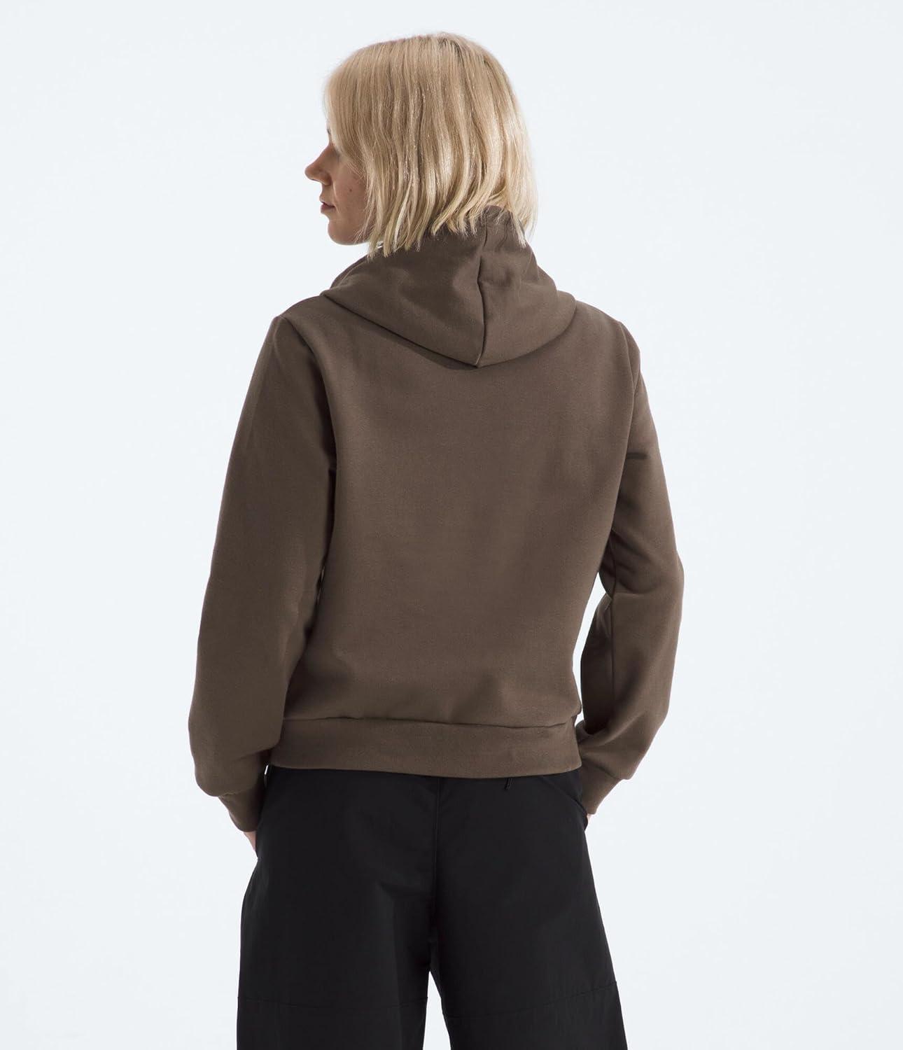 imageTHE NORTH FACE Womens Evolution Simple Dome Hoodie 2 Piece Hood With Adjustable Drawcord Kangaroo PocketSmokey Brown