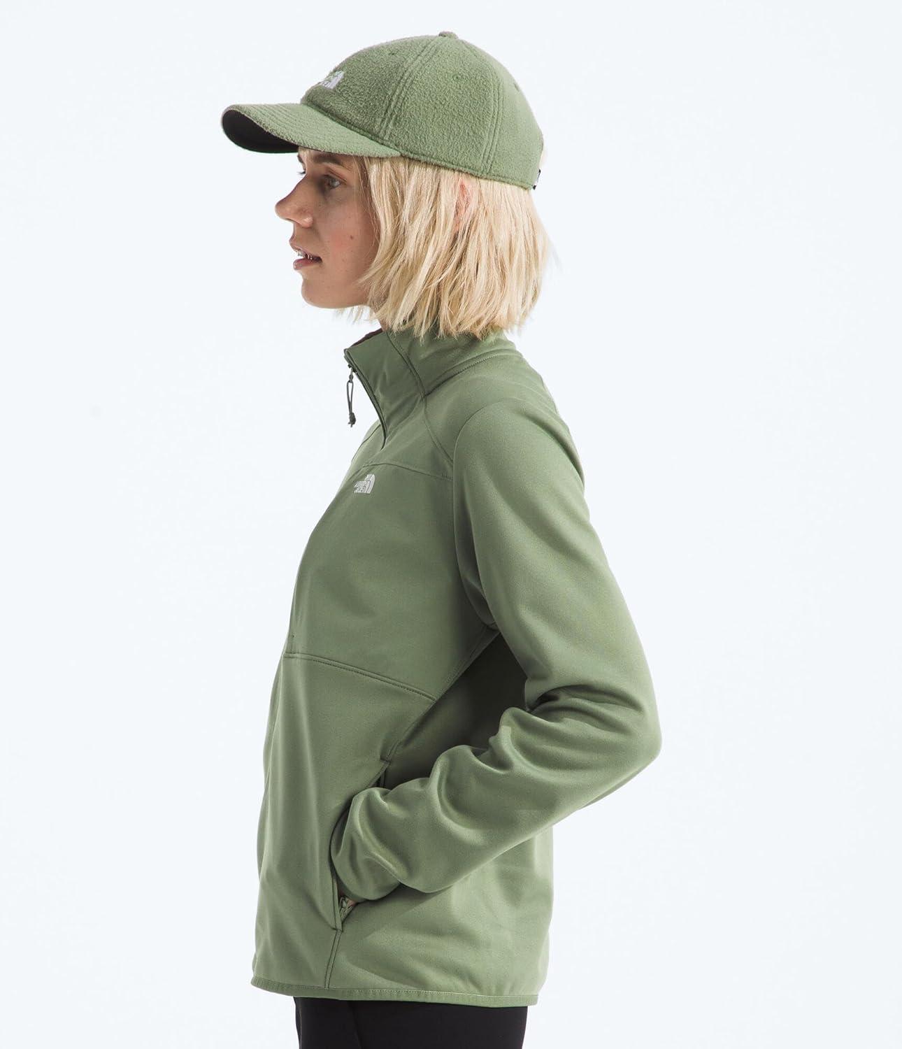 imageTHE NORTH FACE Womens TNF Performance Fleece Full Zip Jacket Lightweight Pullover With Zip PocketsBark Mist