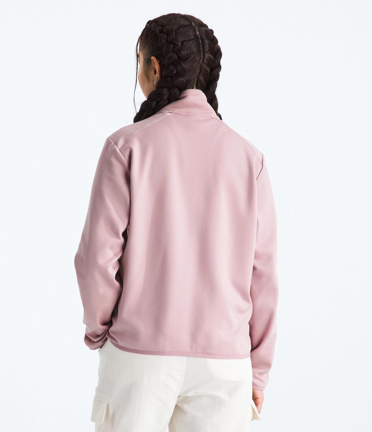 imageTHE NORTH FACE Womens TNF Performance Fleece Full Zip Jacket Lightweight Pullover With Zip PocketsMetal Pink