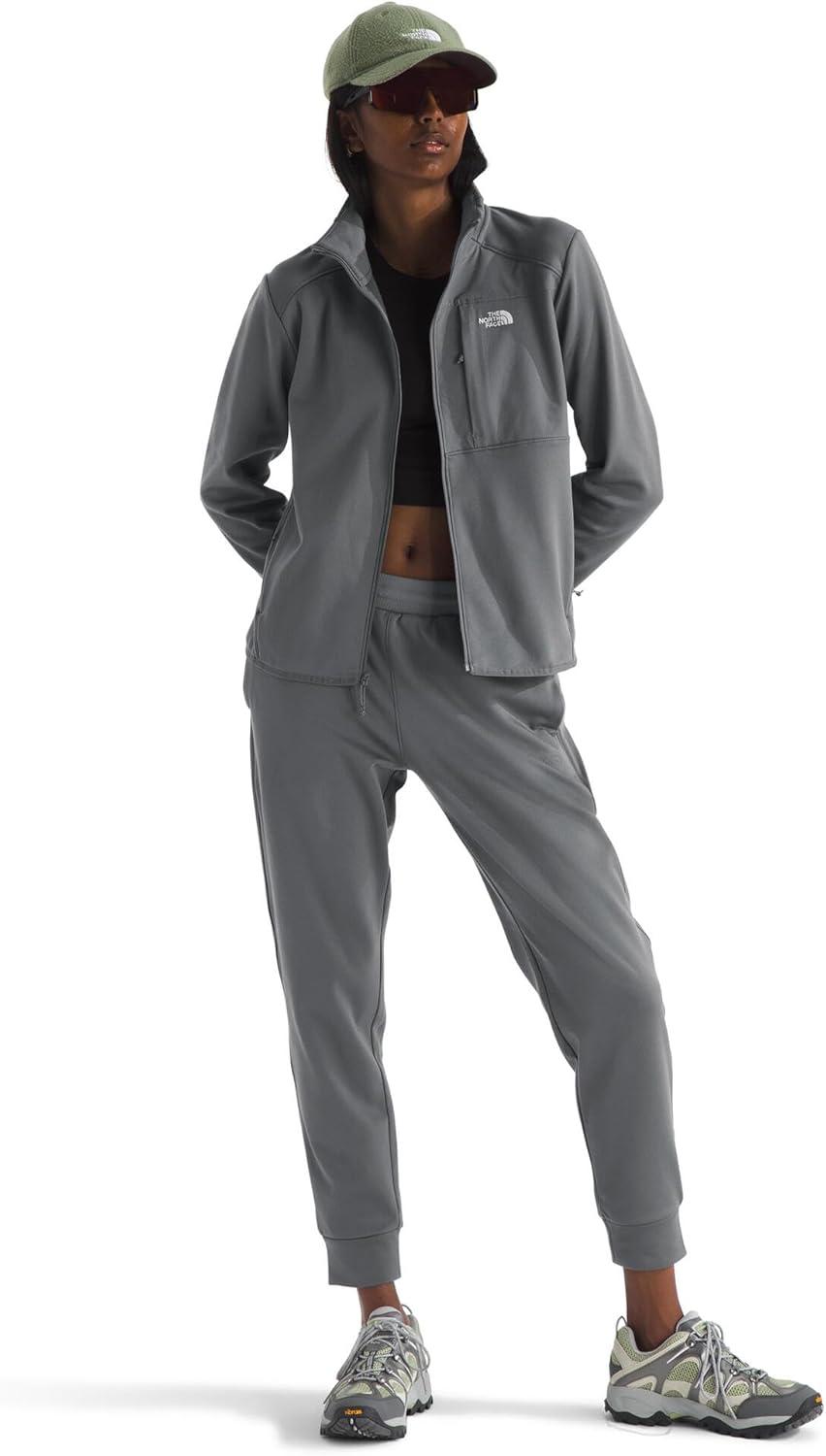 imageTHE NORTH FACE Womens TNF Performance Fleece Full Zip Jacket Lightweight Pullover With Zip PocketsSmoked Pearl