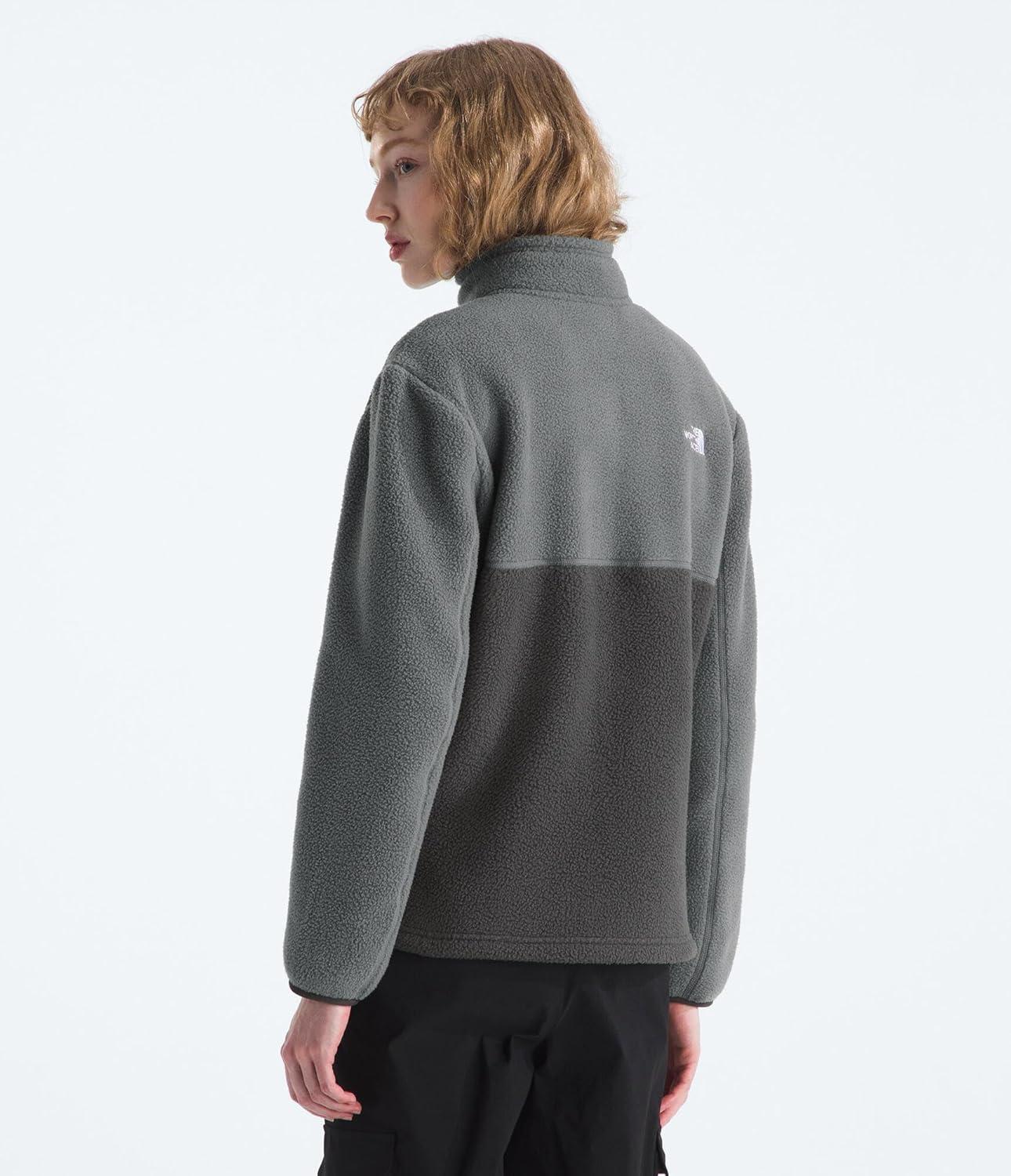 imageTHE NORTH FACE Womens Yumiori Full Zip Jacket Lightweight Fleece Coat With Embroidered Logo Zip PocketsAnthracite GreySmoked PearlSmoked Pearl