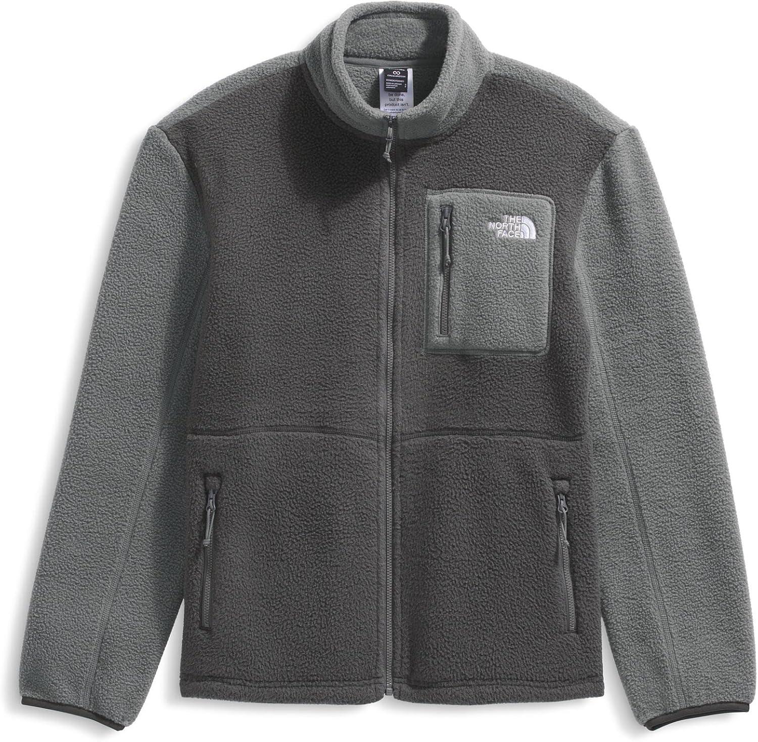 imageTHE NORTH FACE Womens Yumiori Full Zip Jacket Lightweight Fleece Coat With Embroidered Logo Zip PocketsAnthracite GreySmoked PearlSmoked Pearl