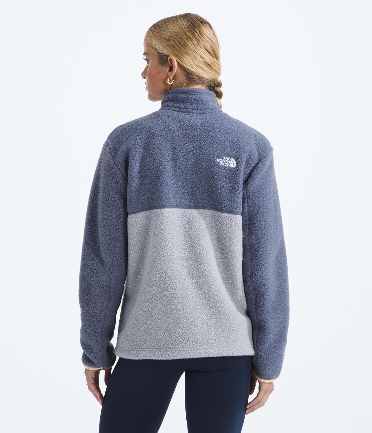 imageTHE NORTH FACE Womens Yumiori Full Zip Jacket Lightweight Fleece Coat With Embroidered Logo Zip PocketsBlue FlaxTwilight GalaxyMineral Salt