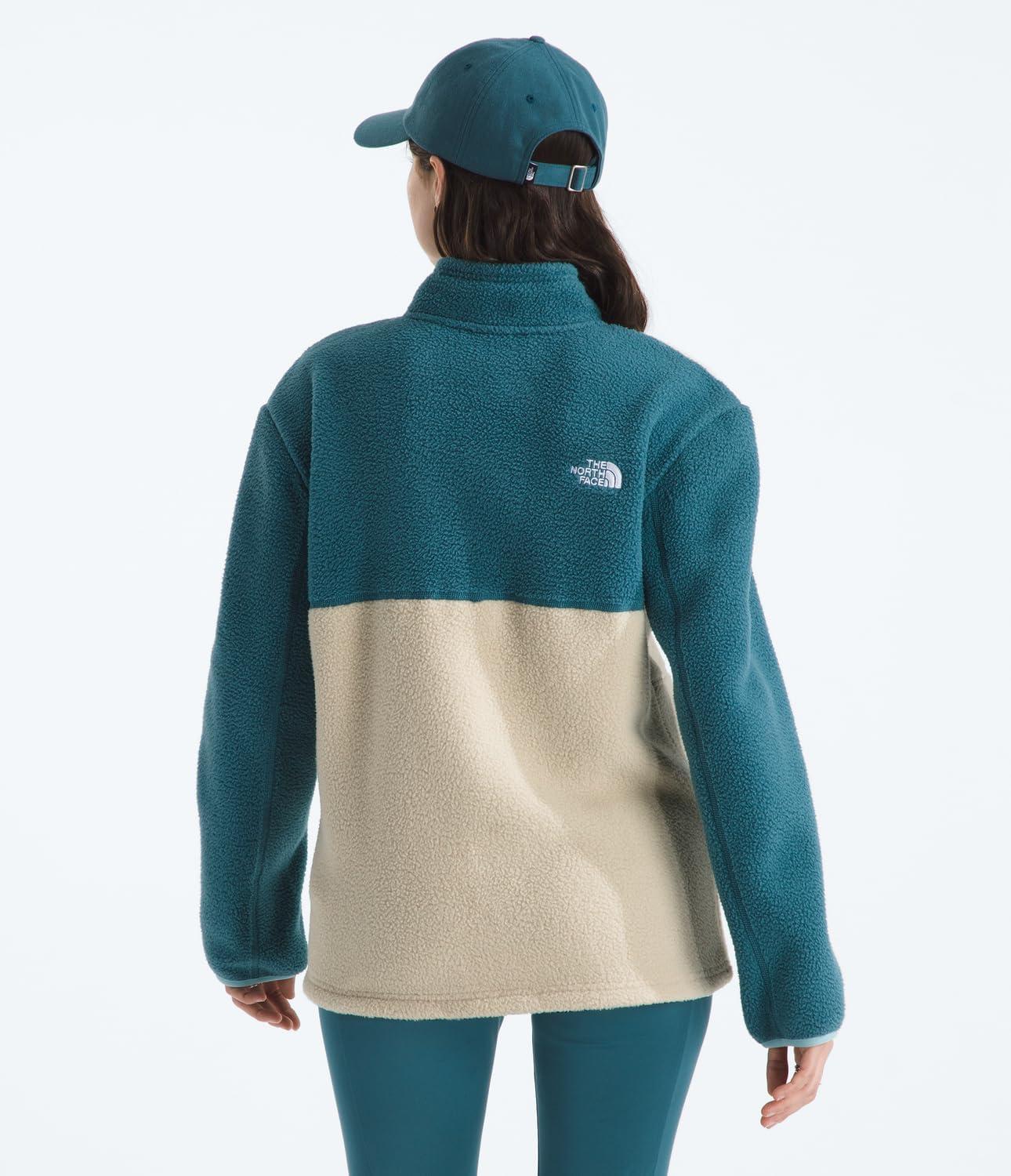 imageTHE NORTH FACE Womens Yumiori Full Zip Jacket Lightweight Fleece Coat With Embroidered Logo Zip PocketsGravelSpaceBlue Eclipse