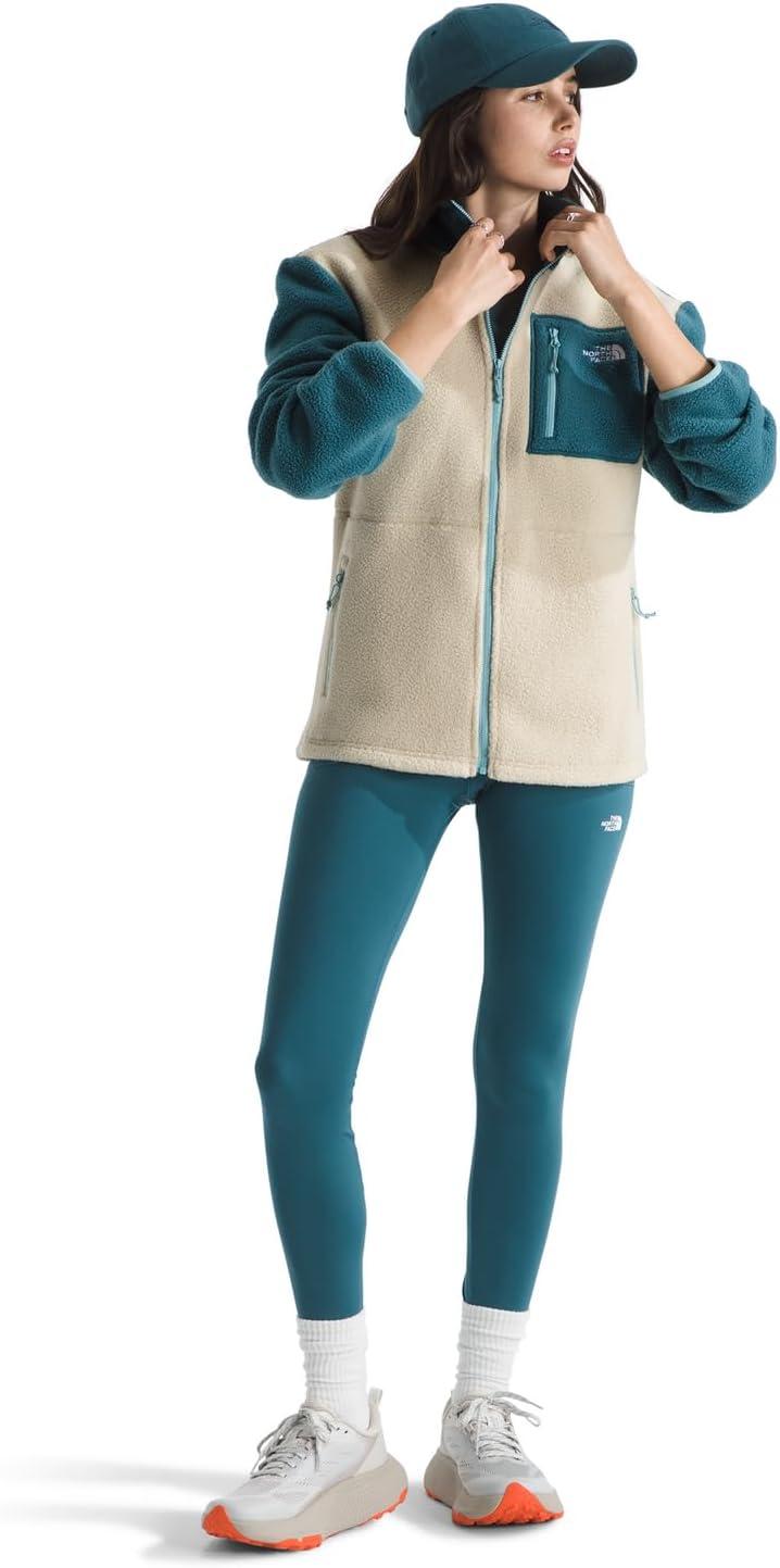imageTHE NORTH FACE Womens Yumiori Full Zip Jacket Lightweight Fleece Coat With Embroidered Logo Zip PocketsGravelSpaceBlue Eclipse