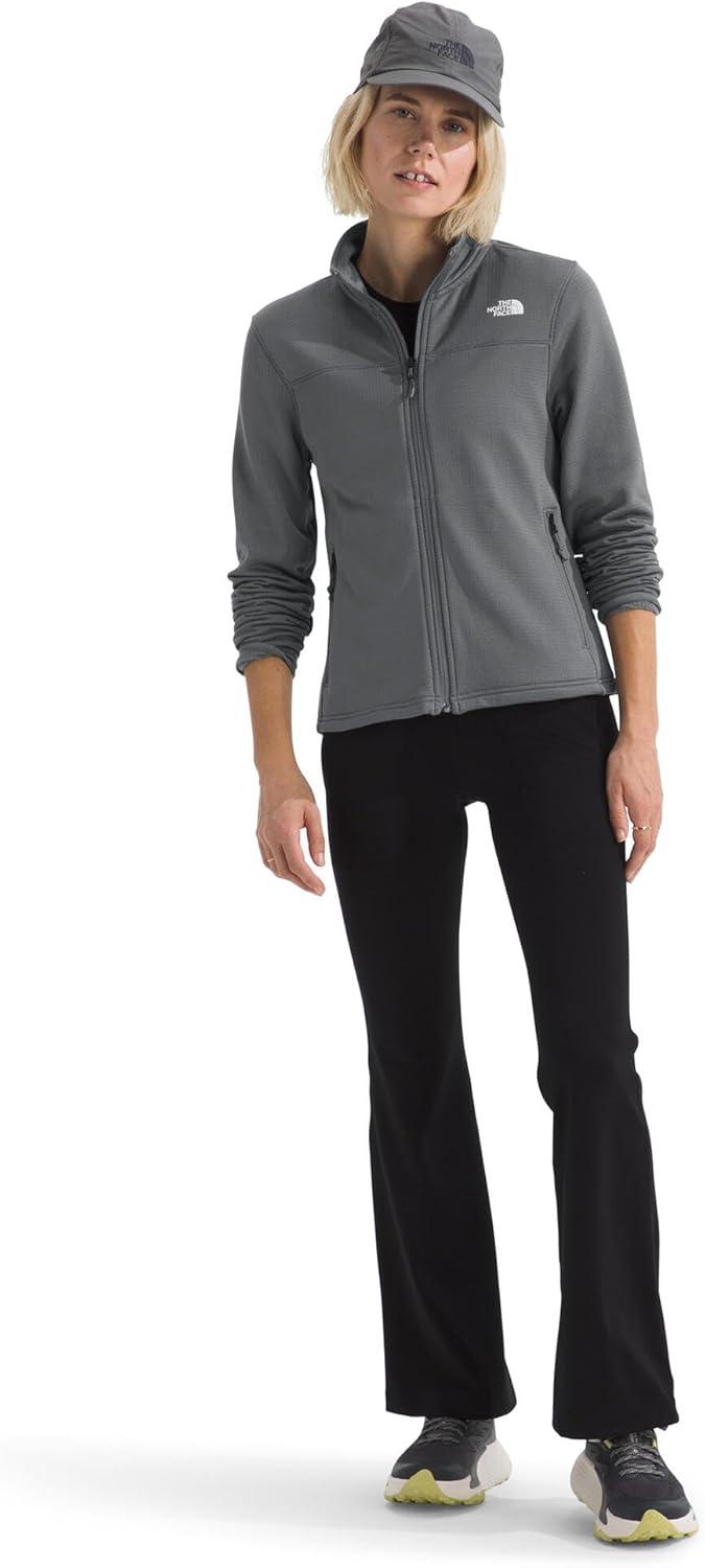 imageThe North Face Womens Cedar Trail Grid Fleece Jacket Soft Fleece Zip Up Jacket Secure Zip Pockets Stretch FabricSmoked Pearl