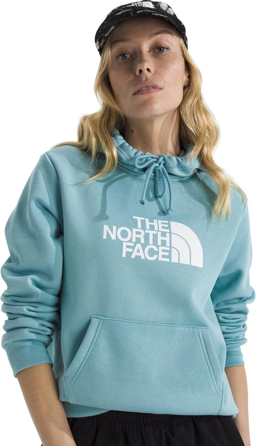 imageThe North Face Womens Evolution Half Dome Hoodie Adventure Ready Hood With Adjustable Drawcord Kangaroo Hand PocketBlue Eclipse