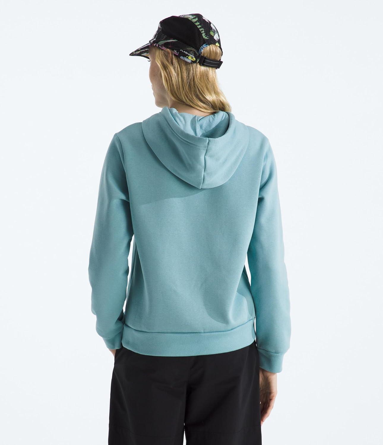 imageThe North Face Womens Evolution Half Dome Hoodie Adventure Ready Hood With Adjustable Drawcord Kangaroo Hand PocketBlue Eclipse