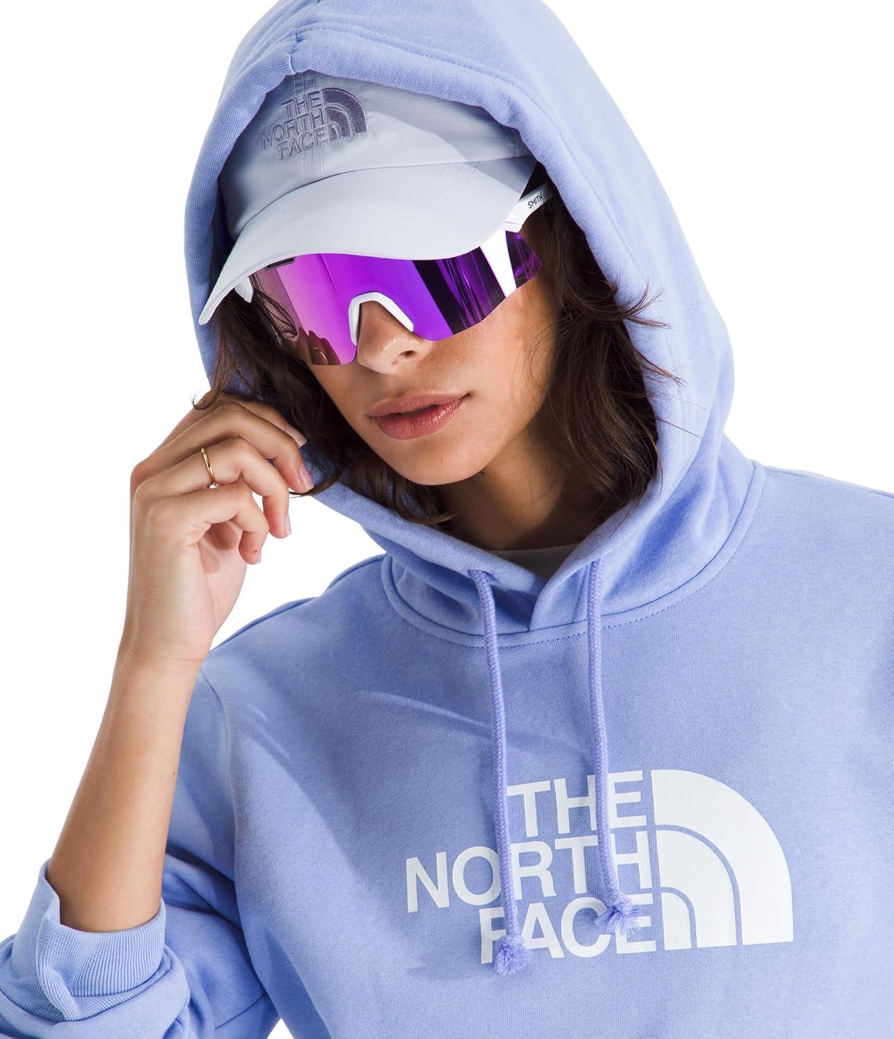 imageThe North Face Womens Evolution Half Dome Hoodie Adventure Ready Hood With Adjustable Drawcord Kangaroo Hand PocketPeriwinkle Glow