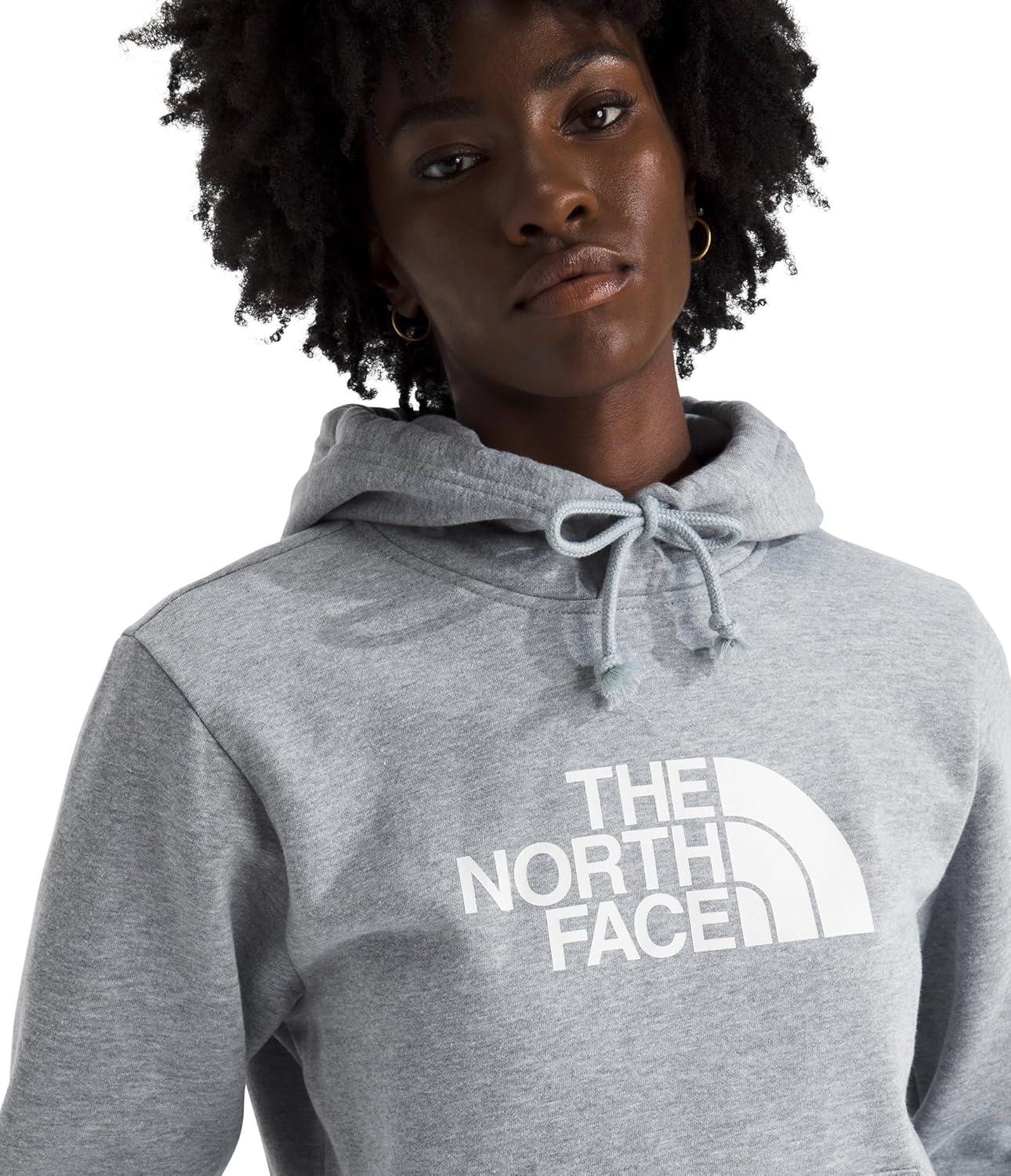 imageThe North Face Womens Evolution Half Dome Hoodie Adventure Ready Hood With Adjustable Drawcord Kangaroo Hand PocketTnf Pale Grey Heather