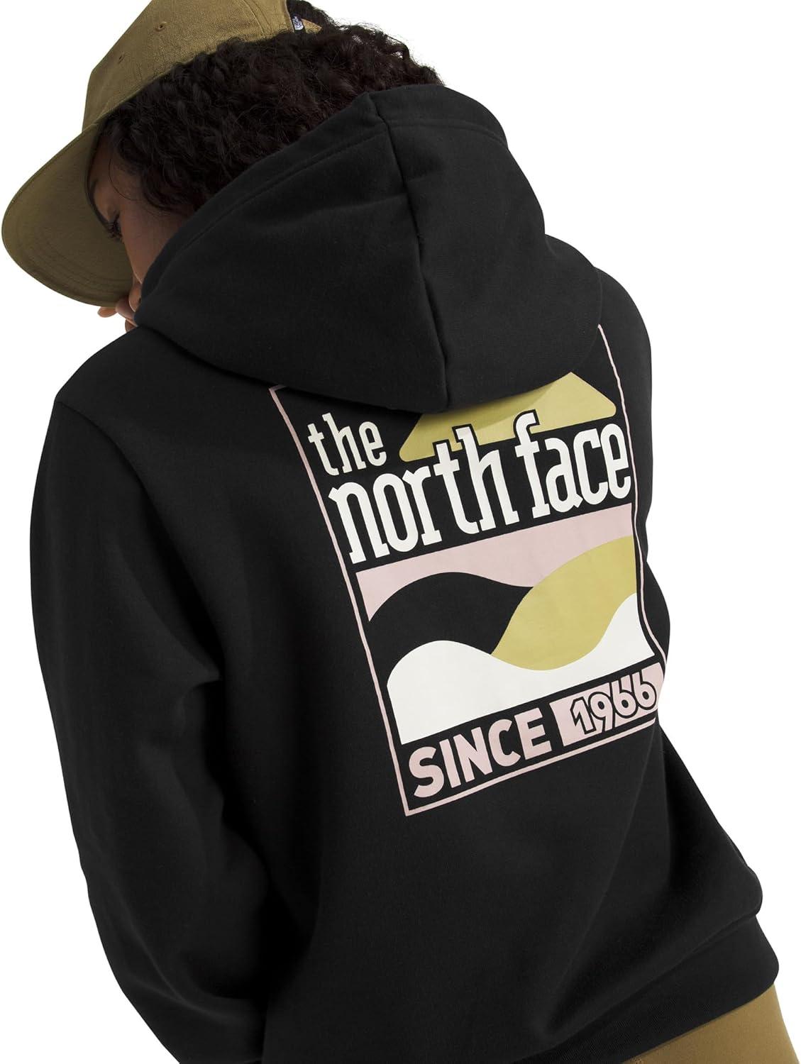 imageThe North Face Womens Exploring Since 66 Hoodie Casual Pullover Sweatshirt Bold Graphics Kangaroo PocketTnf Black