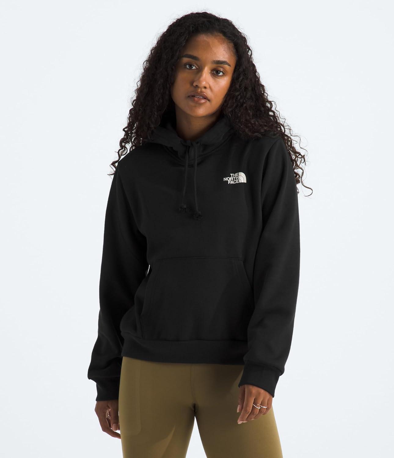 imageThe North Face Womens Exploring Since 66 Hoodie Casual Pullover Sweatshirt Bold Graphics Kangaroo PocketTnf Black