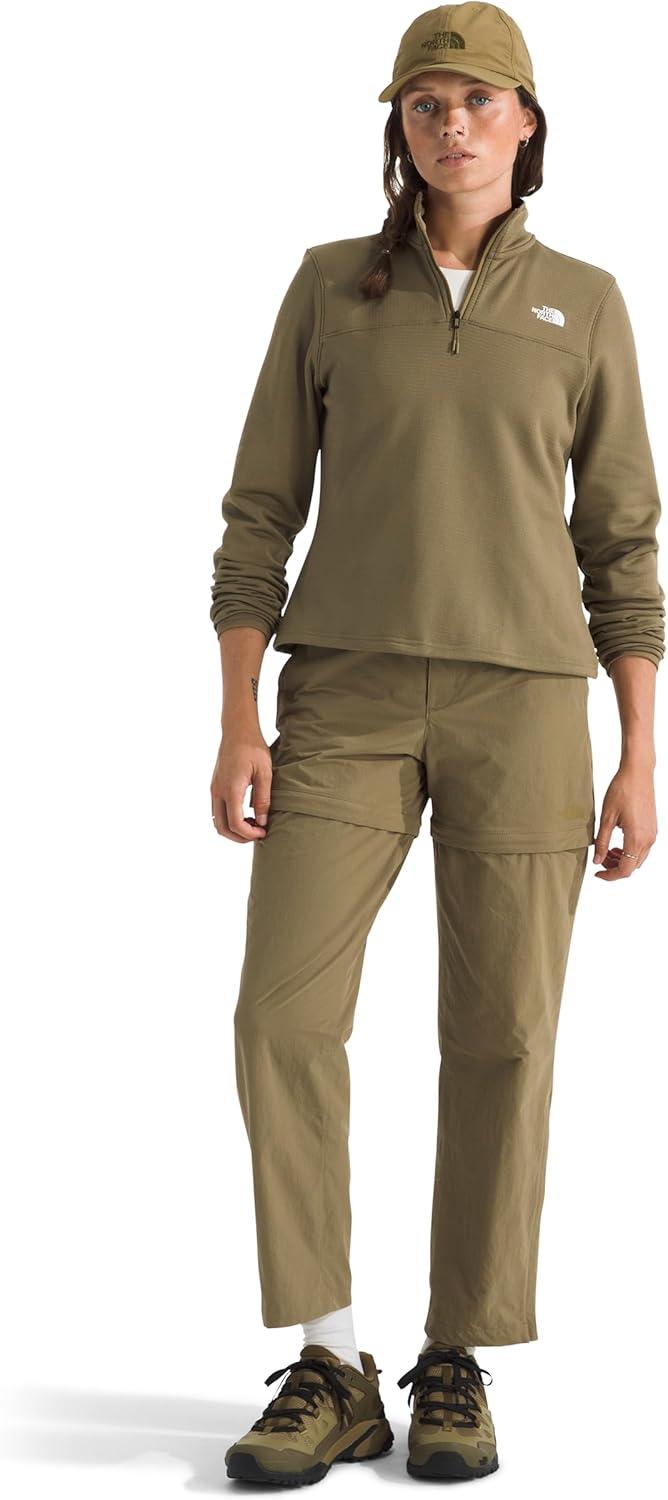 imageThe North Face womens Cedar Trail Grid Fleece Quarter Zip Jacket Cold Weather Top With Durable Reinforced BindingsCedar