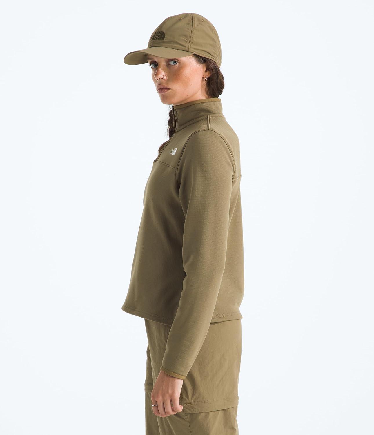 imageThe North Face womens Cedar Trail Grid Fleece Quarter Zip Jacket Cold Weather Top With Durable Reinforced BindingsCedar