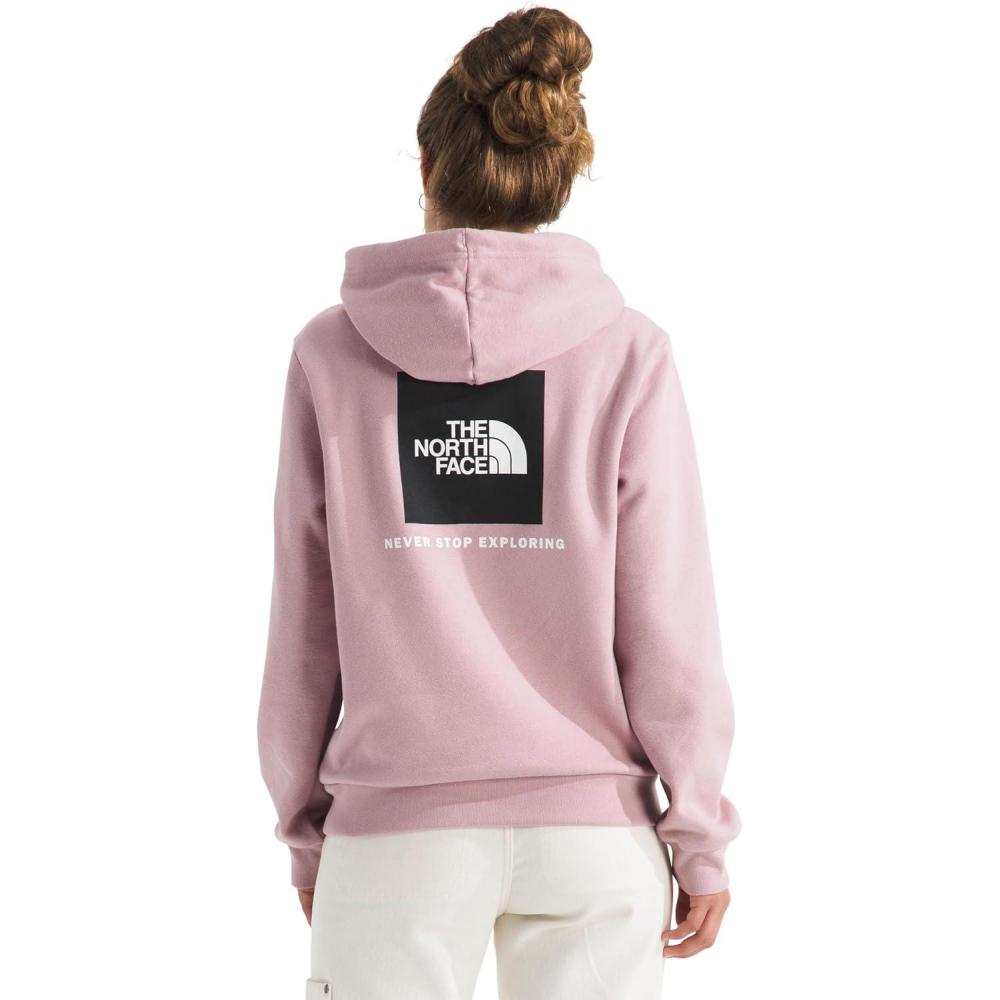 imageTHE NORTH FACE Womens Evolution Box NSE Hoodie 2 Piece Hood With Drawcord Kangaroo Hand PocketMetal Pink