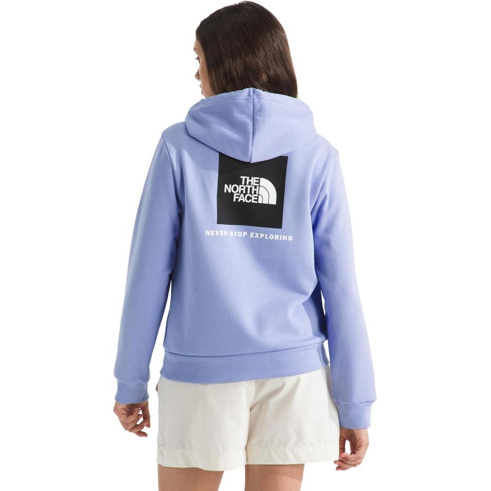 imageTHE NORTH FACE Womens Evolution Box NSE Hoodie 2 Piece Hood With Drawcord Kangaroo Hand PocketPeriwinkle Glow