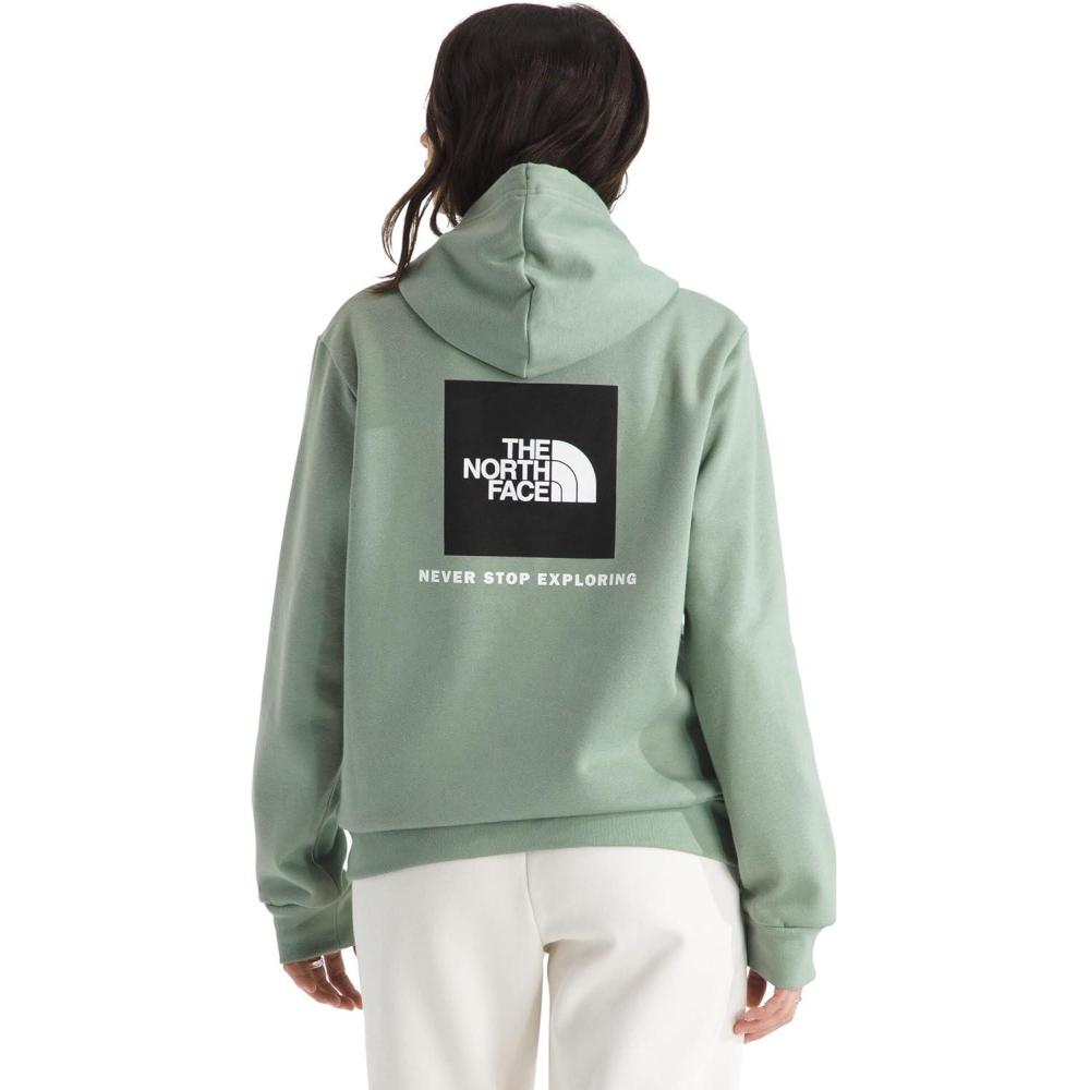 imageTHE NORTH FACE Womens Evolution Box NSE Hoodie 2 Piece Hood With Drawcord Kangaroo Hand PocketSlate Moss