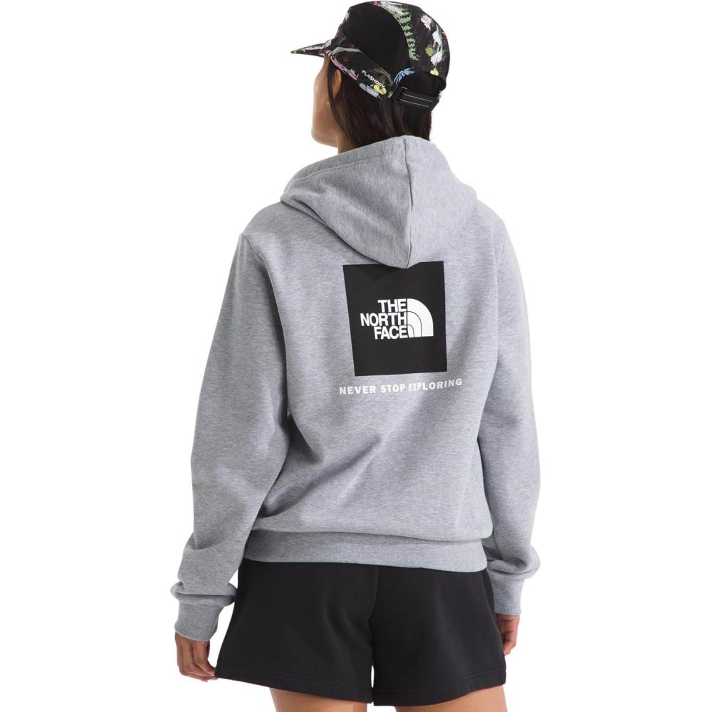 imageTHE NORTH FACE Womens Evolution Box NSE Hoodie 2 Piece Hood With Drawcord Kangaroo Hand PocketTnf Pale Grey Heather