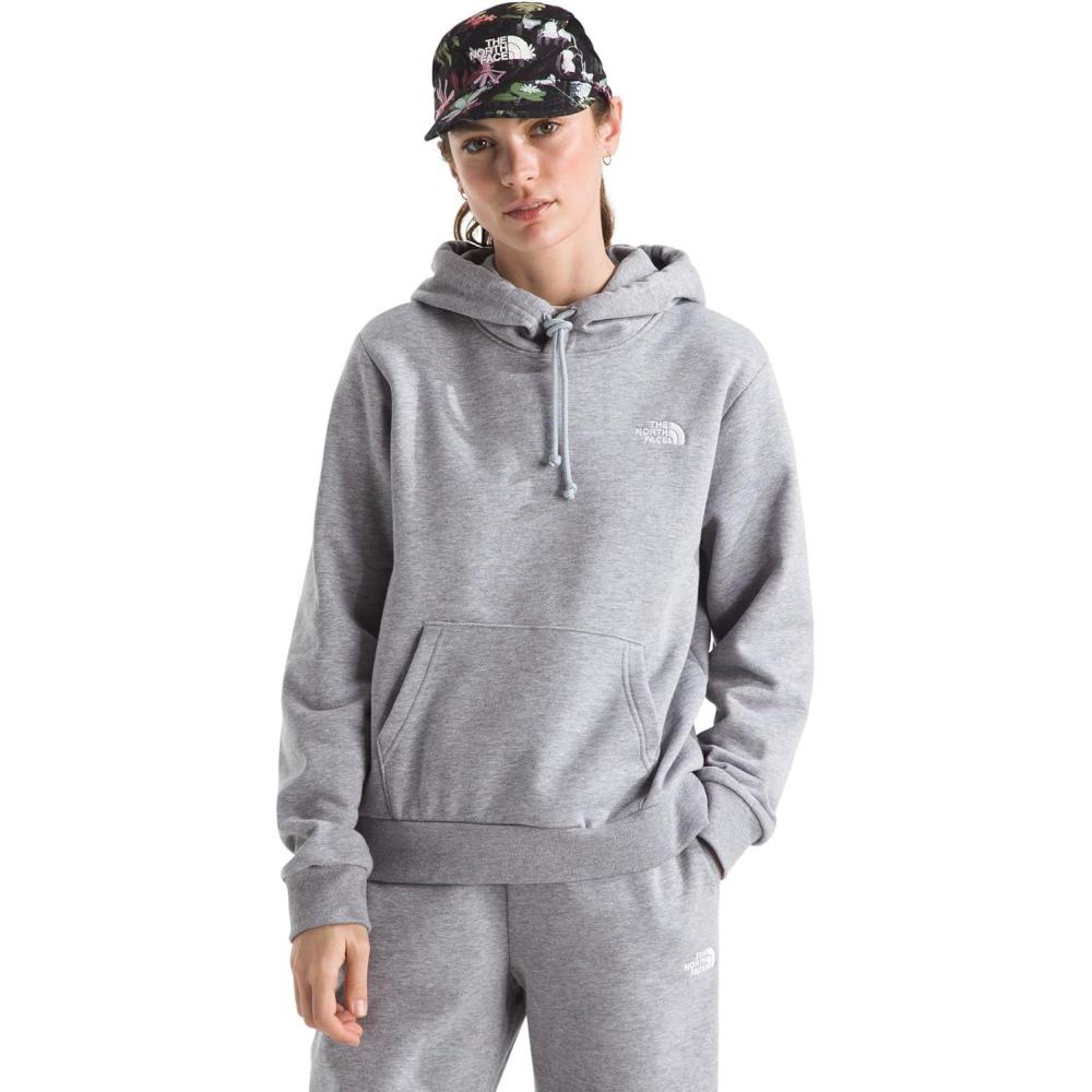 imageTHE NORTH FACE Womens Evolution Simple Dome Hoodie 2 Piece Hood With Adjustable Drawcord Kangaroo PocketTnf Pale Grey Heather
