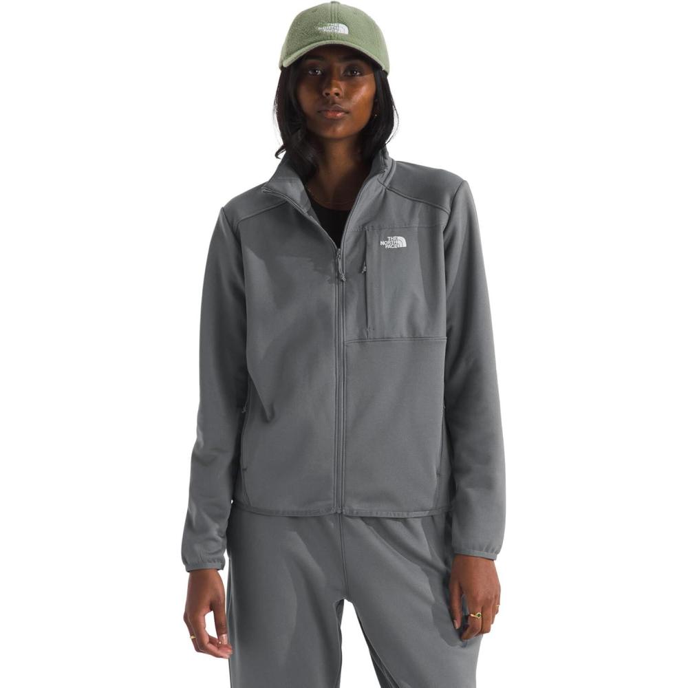 imageTHE NORTH FACE Womens TNF Performance Fleece Full Zip Jacket Lightweight Pullover With Zip PocketsSmoked Pearl