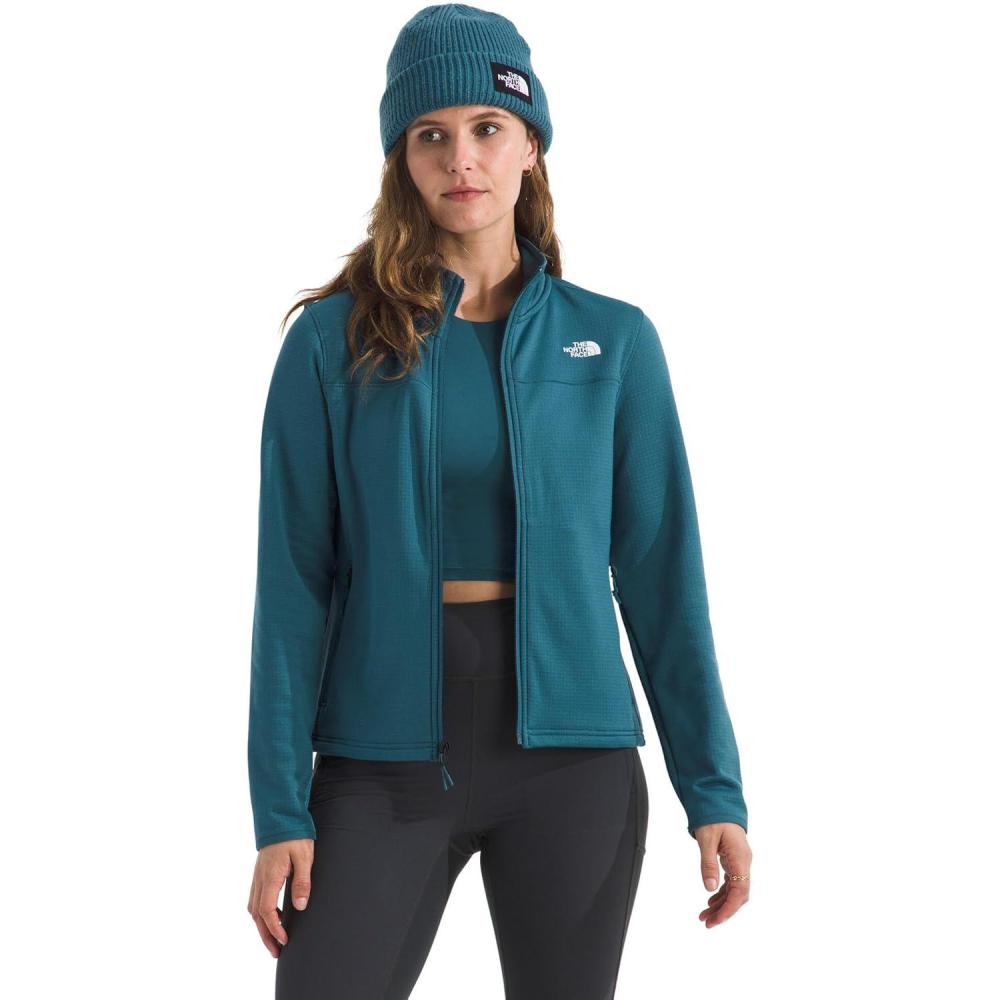 imageThe North Face Womens Cedar Trail Grid Fleece Jacket Soft Fleece Zip Up Jacket Secure Zip Pockets Stretch FabricSpace