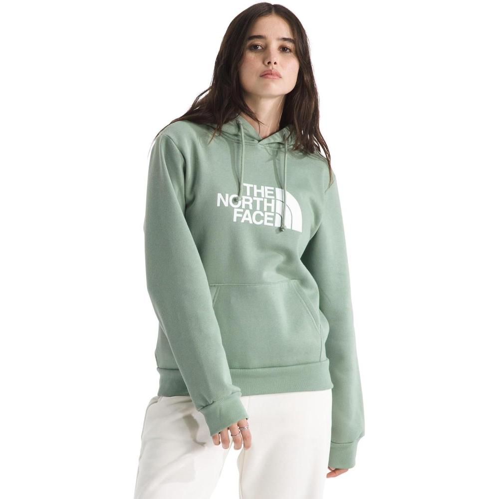 imageThe North Face Womens Evolution Half Dome Hoodie Adventure Ready Hood With Adjustable Drawcord Kangaroo Hand PocketSlate Moss