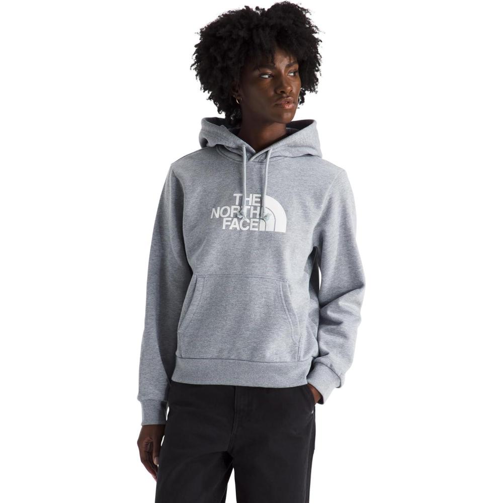 imageThe North Face Womens Evolution Half Dome Hoodie  Adventure Ready Hood With Adjustable Drawcord Kangaroo Hand PocketTnf Pale Grey Heather