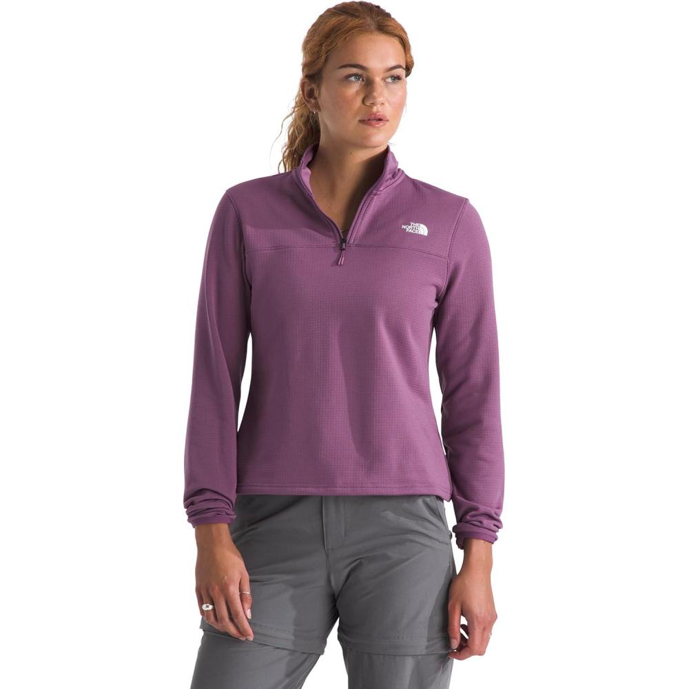 imageThe North Face womens Cedar Trail Grid Fleece Quarter Zip Jacket  Cold Weather Top With Durable Reinforced BindingsChroma Purple