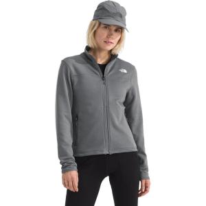 The North Face Women’s Cedar Trail Grid Fleece Jacket – Soft Fleece Zip Up Jacket, Secure Zip Pockets, Stretch Fabric(Smoked Pearl)