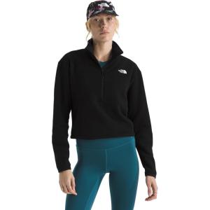 The North Face Women’s Glacier Fleece Half Zip Short Jacket – 1/2 Zip Pullover Jacket, Zip Pockets, Stretch Fabric(Tnf Black)