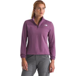 The North Face womens Cedar Trail Grid Fleece Quarter Zip Jacket | Cold Weather Top With Durable, Reinforced Bindings(Chroma Purple)